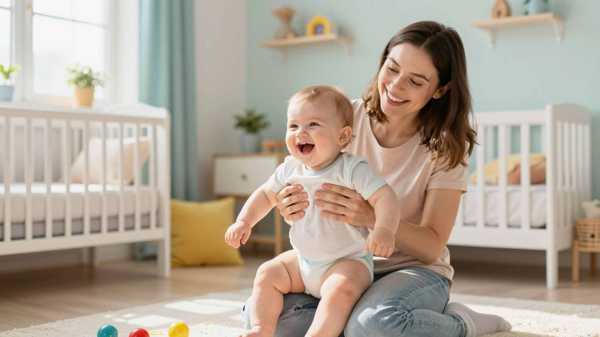 A babák nevetése és sírása érzelmi fejlődésük jele.