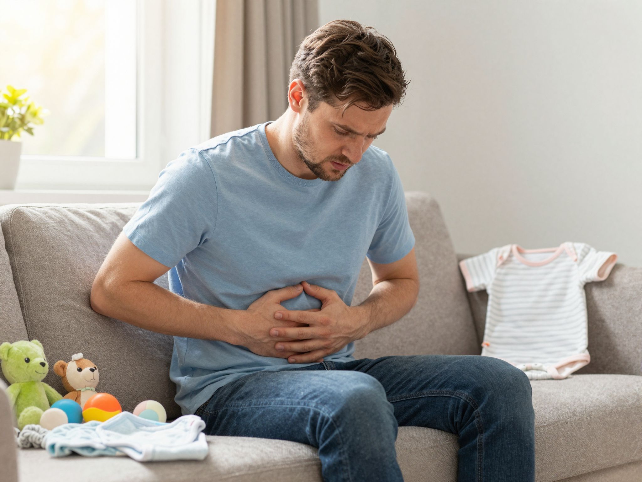 A Couvade-szindróma tünetei pszichológiai okokra is utalhatnak.