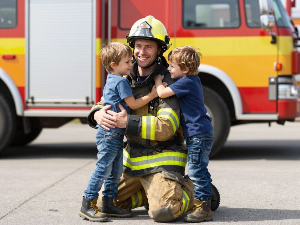Amikor apa a hős: Egy tűzoltó apuka és gyermekeinek különleges kapcsolata