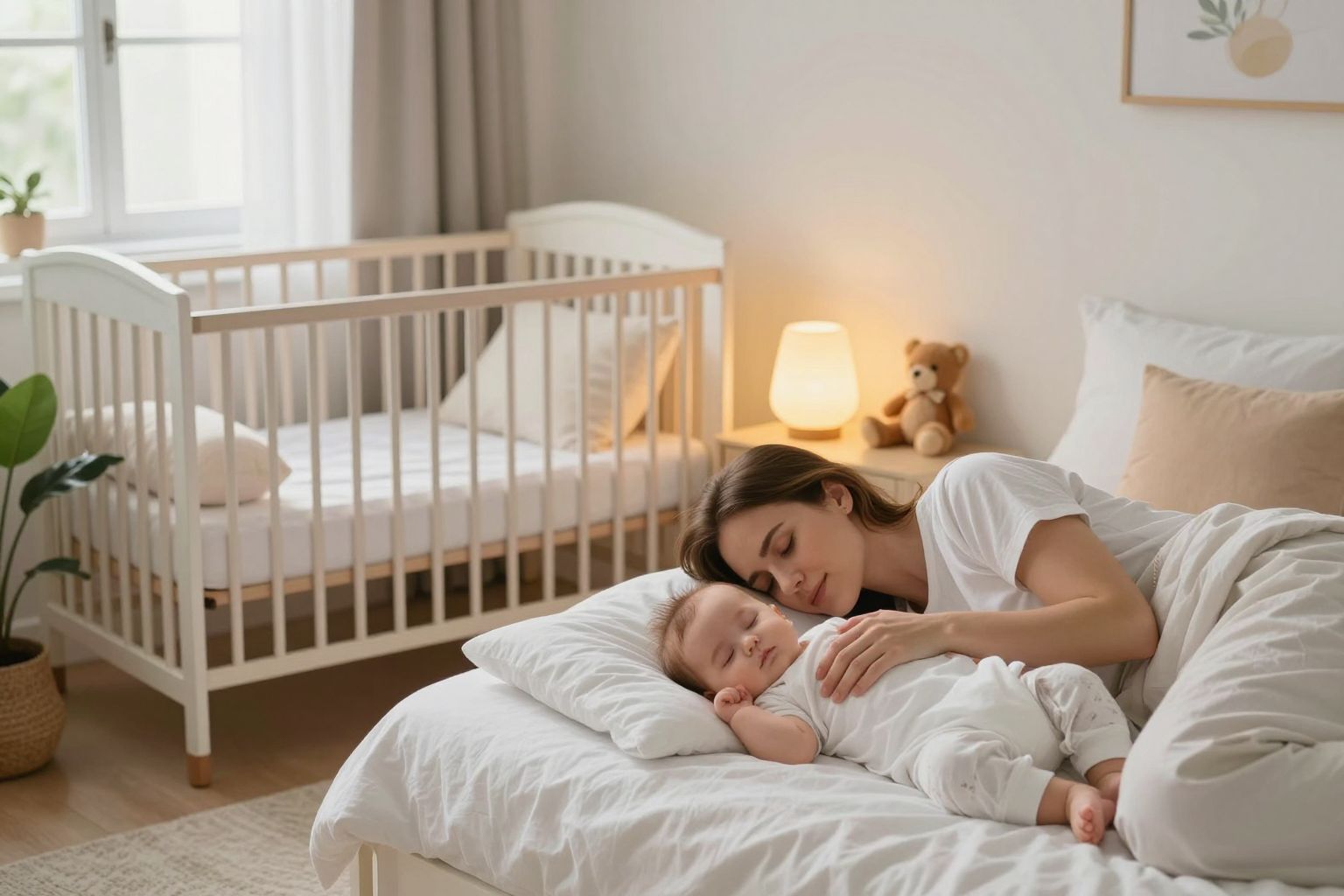 A sötét és csendes szoba segíti a babák alvását.