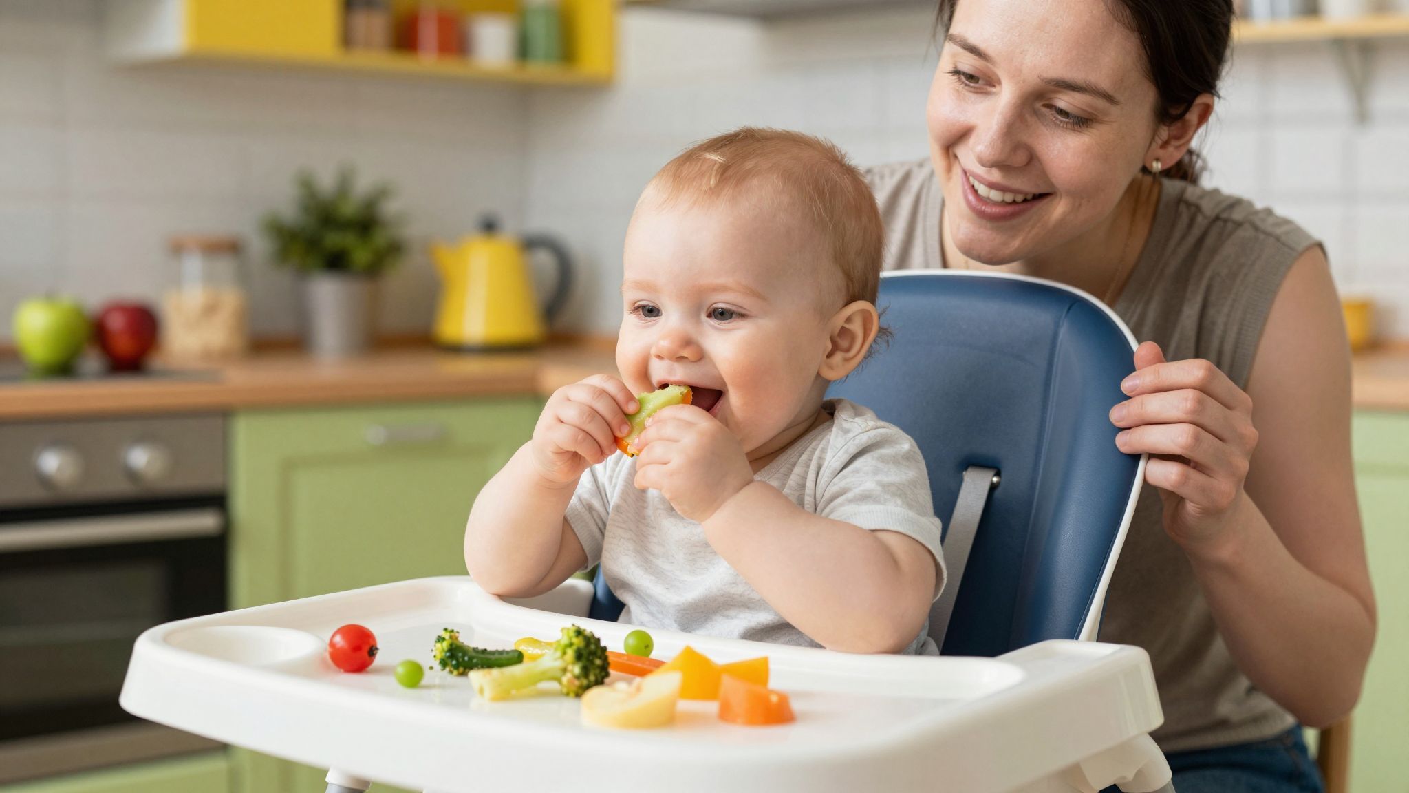 A rágás fejlesztése fontos a BLW során.