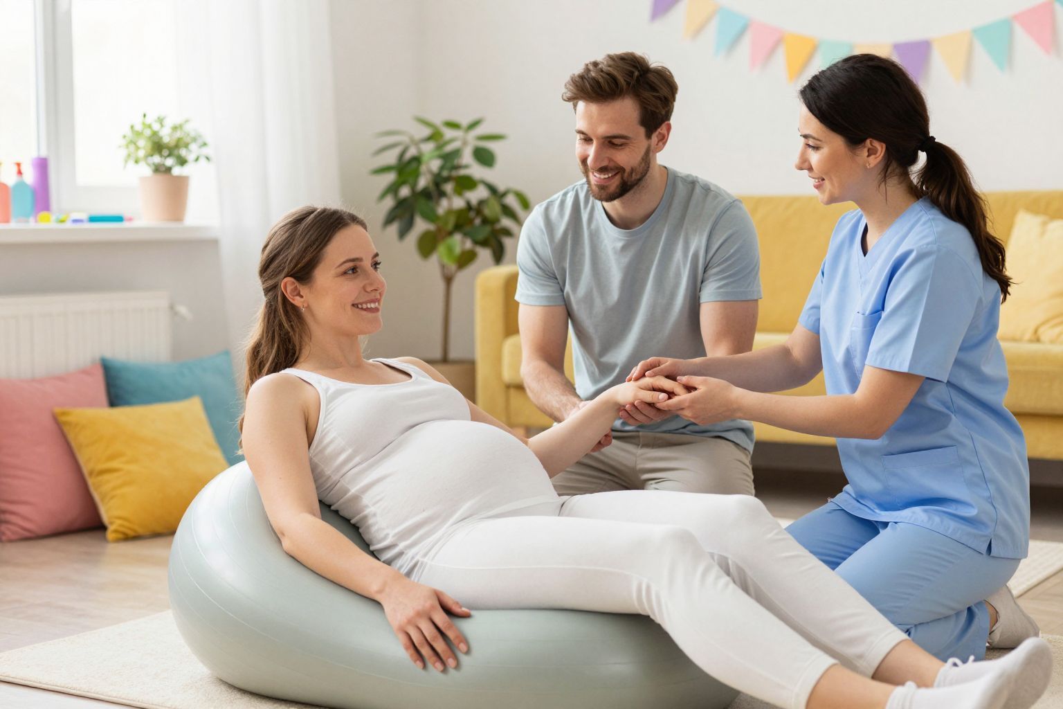 A félfüggőleges pozíció csökkentheti a fájdalmat szülés során.