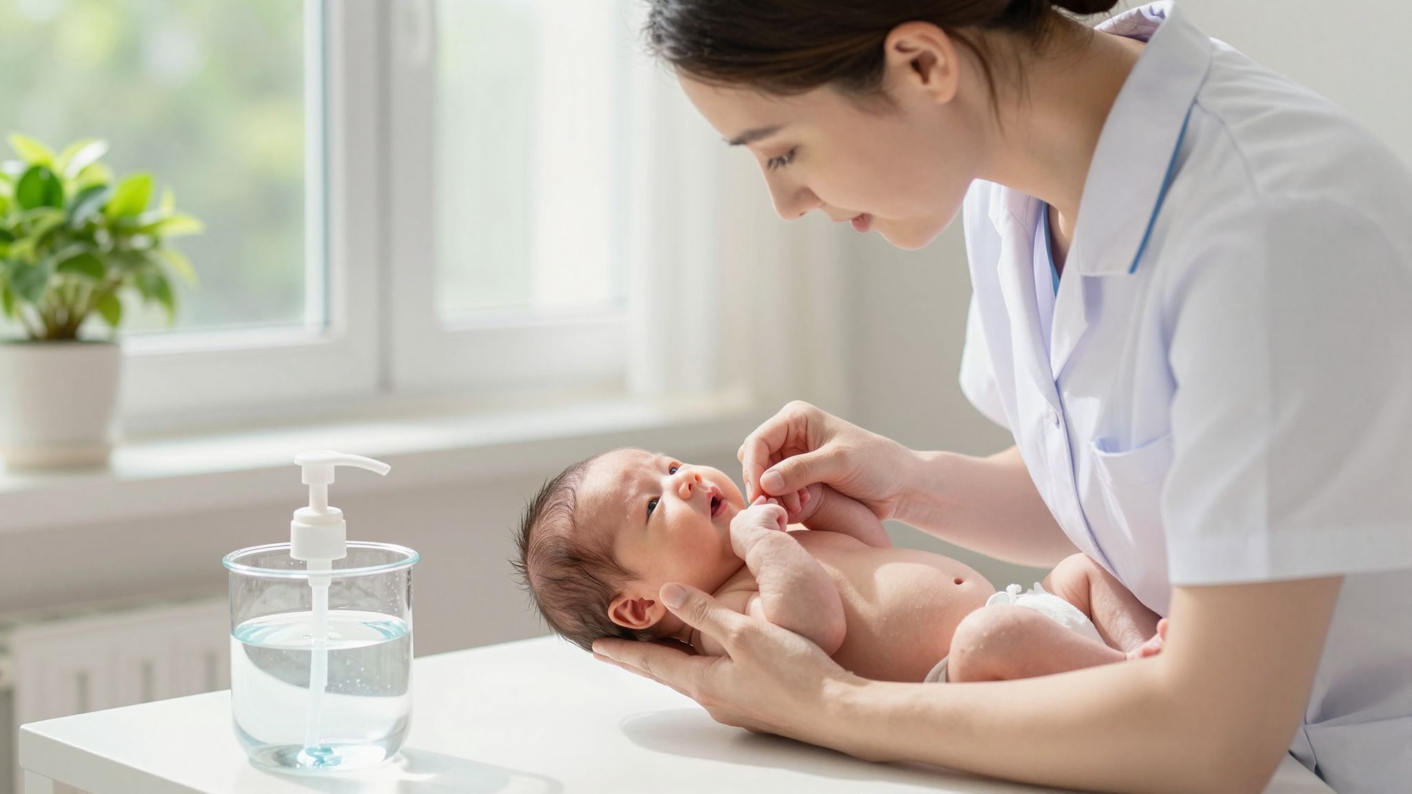 A köldökcsonk ápolása rendszeres tisztítást igényel.