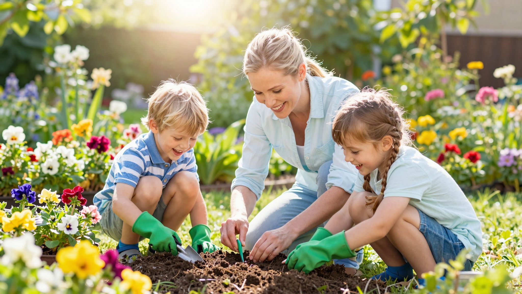 A közös kertészkedés erősíti a családi kötelékeket.