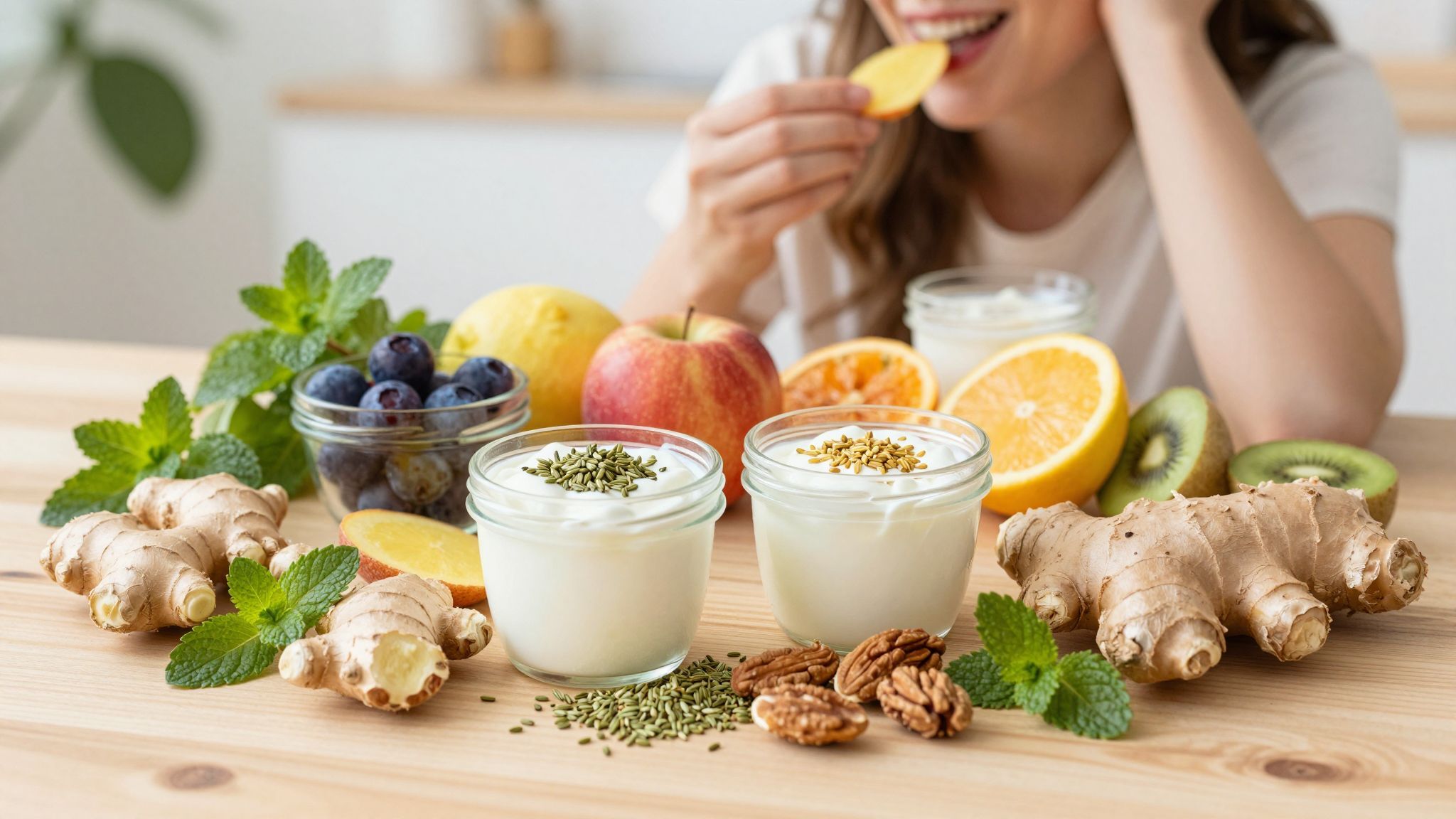 A gyömbér segít csökkenteni a puffadást és a fájdalmat.