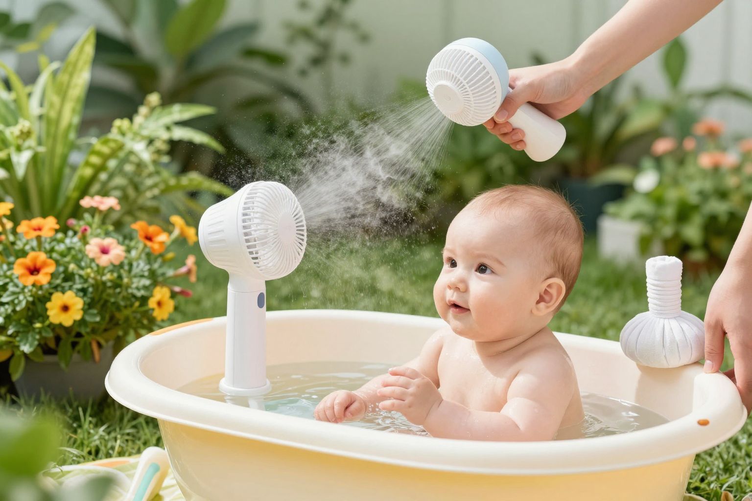 A vizes borogatás segíti a hőség okozta felfrissülést.