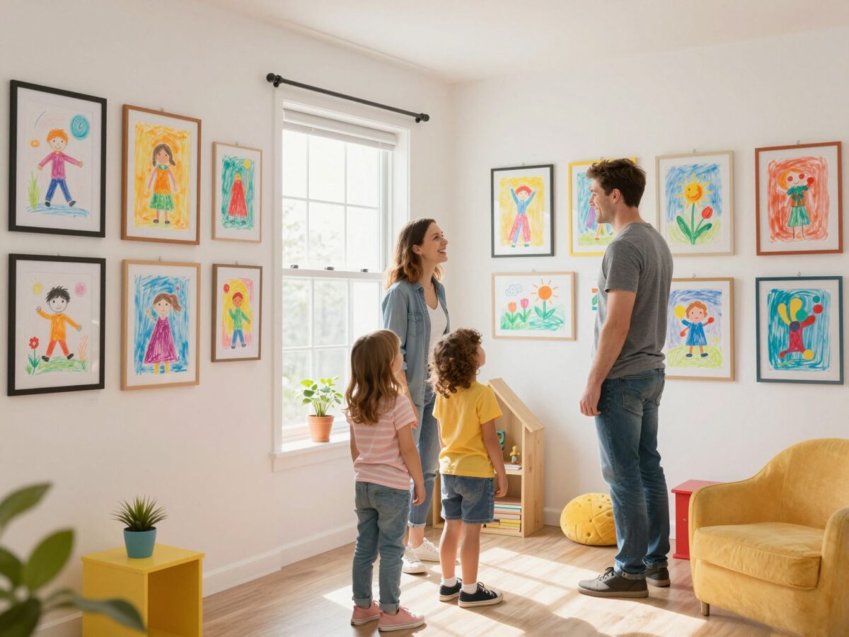 Így készíts otthoni galériát a gyerek alkotásaiból: egyszerű tippek a gyerekrajzok kiállításához