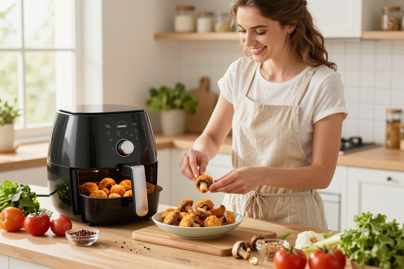 Az air fryer egészségesebb alternatíva a hagyományos sütéshez.