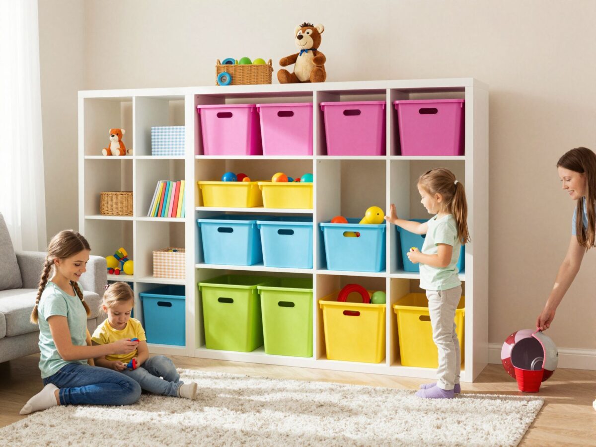 Rend a káoszban: 3 praktikus és helytakarékos megoldás a játékok tárolására