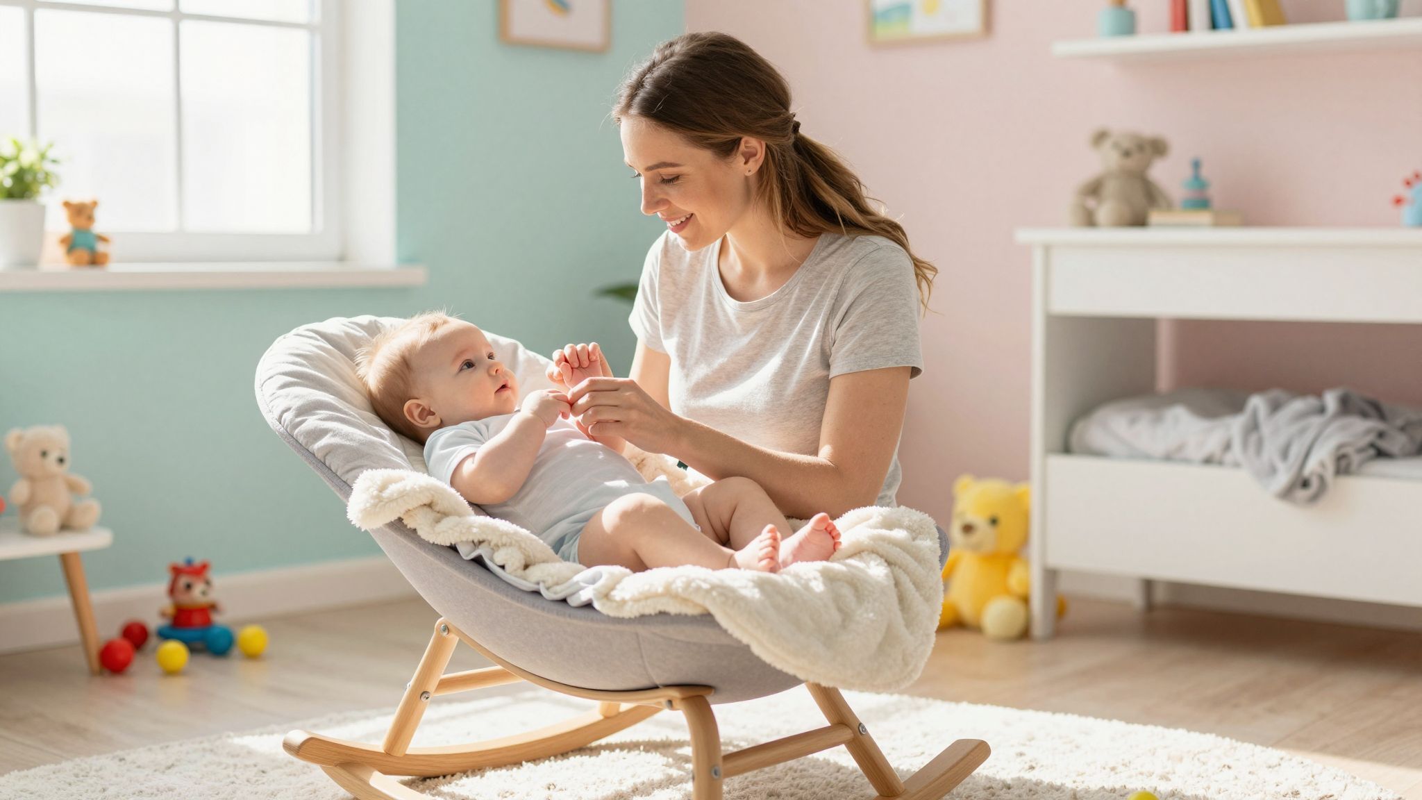 A ringatás növeli a baba alvásának mélységét.