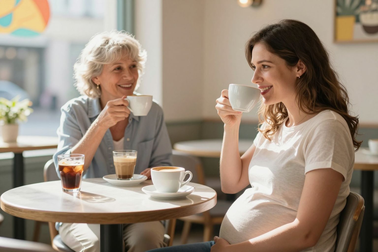 Terhesség alatt csökkenteni kell a koffeinbevitelt.