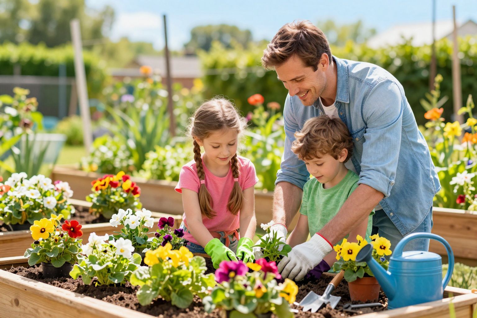 A közös kertészkedés erősíti a családi kötelékeket.