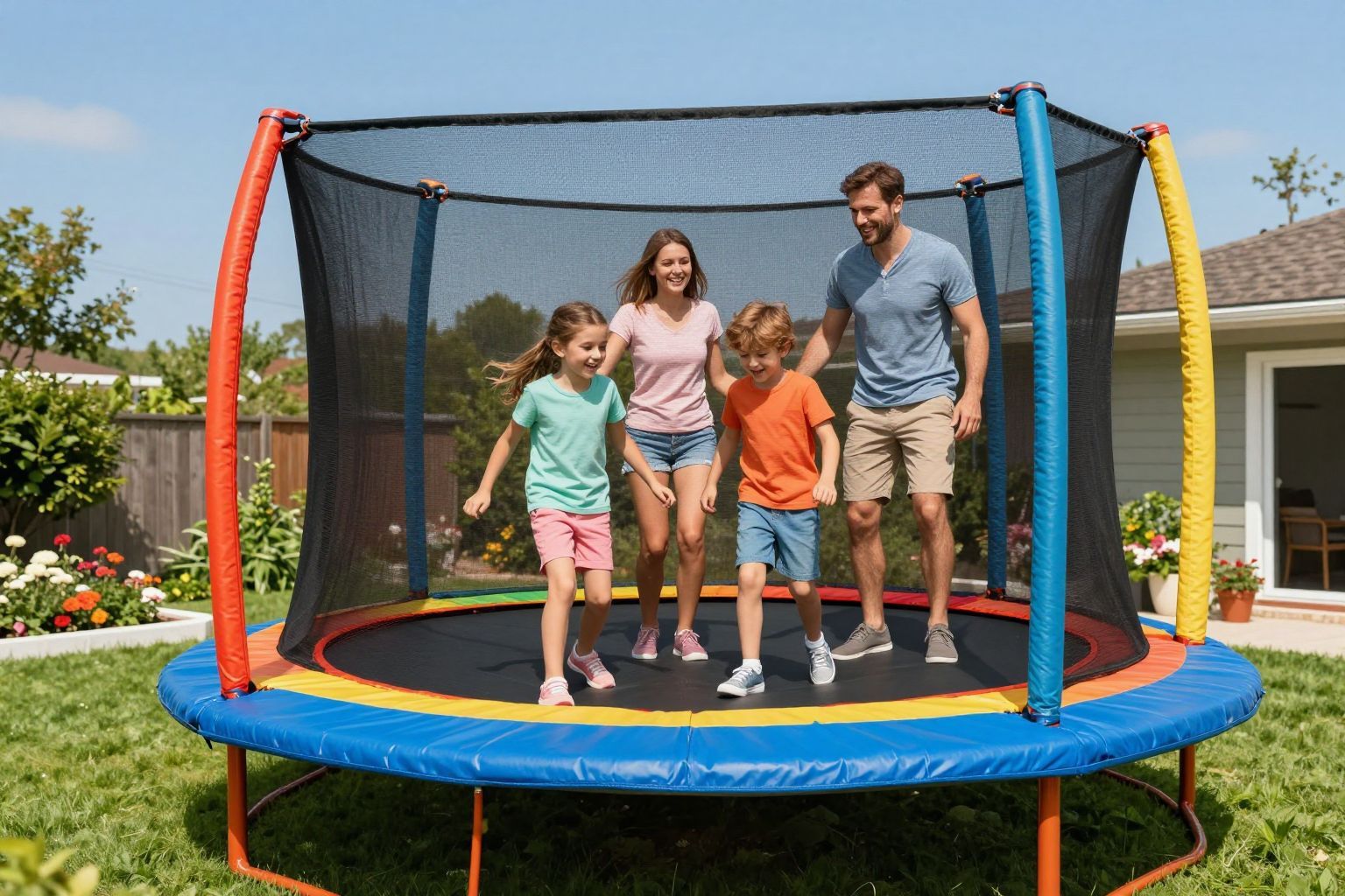 A trambulin telepítésekor mindig ellenőrizd a talaj egyenletességét!