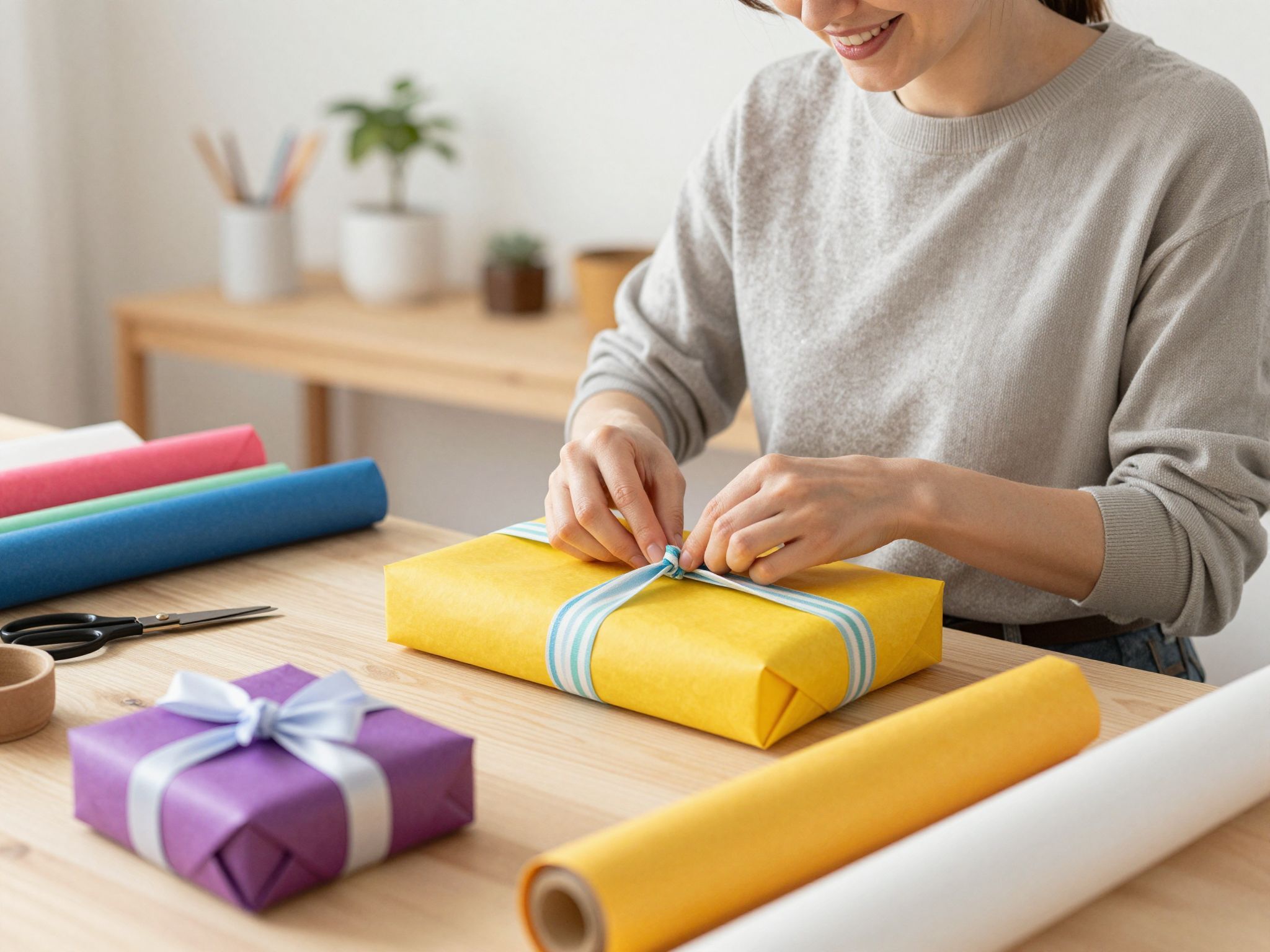 A Naname Tsutsumi technika szembetűnő eleganciát ad a csomagolásnak.