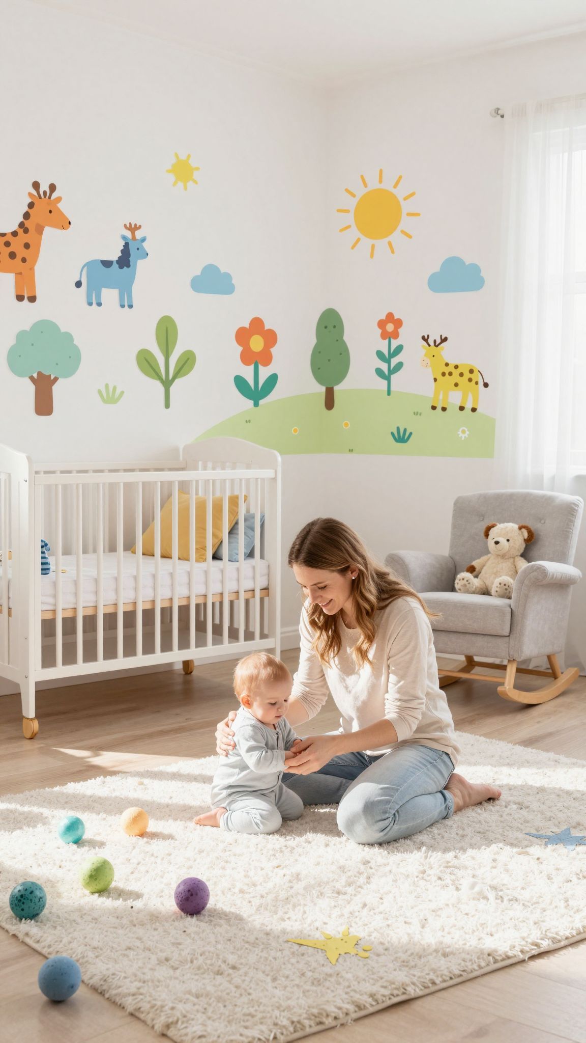 A faldekoráció folyamatosan változik a gyermek fejlődésével.