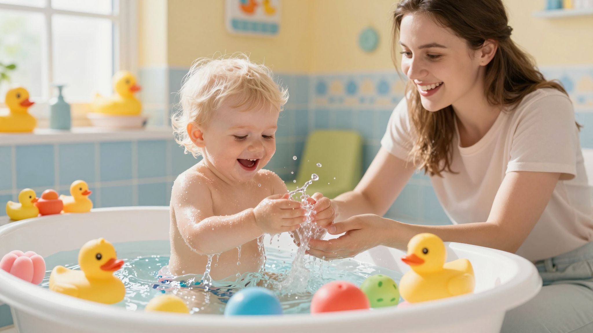 A fürdőjátékok segítenek leküzdeni a vízfóbiát.