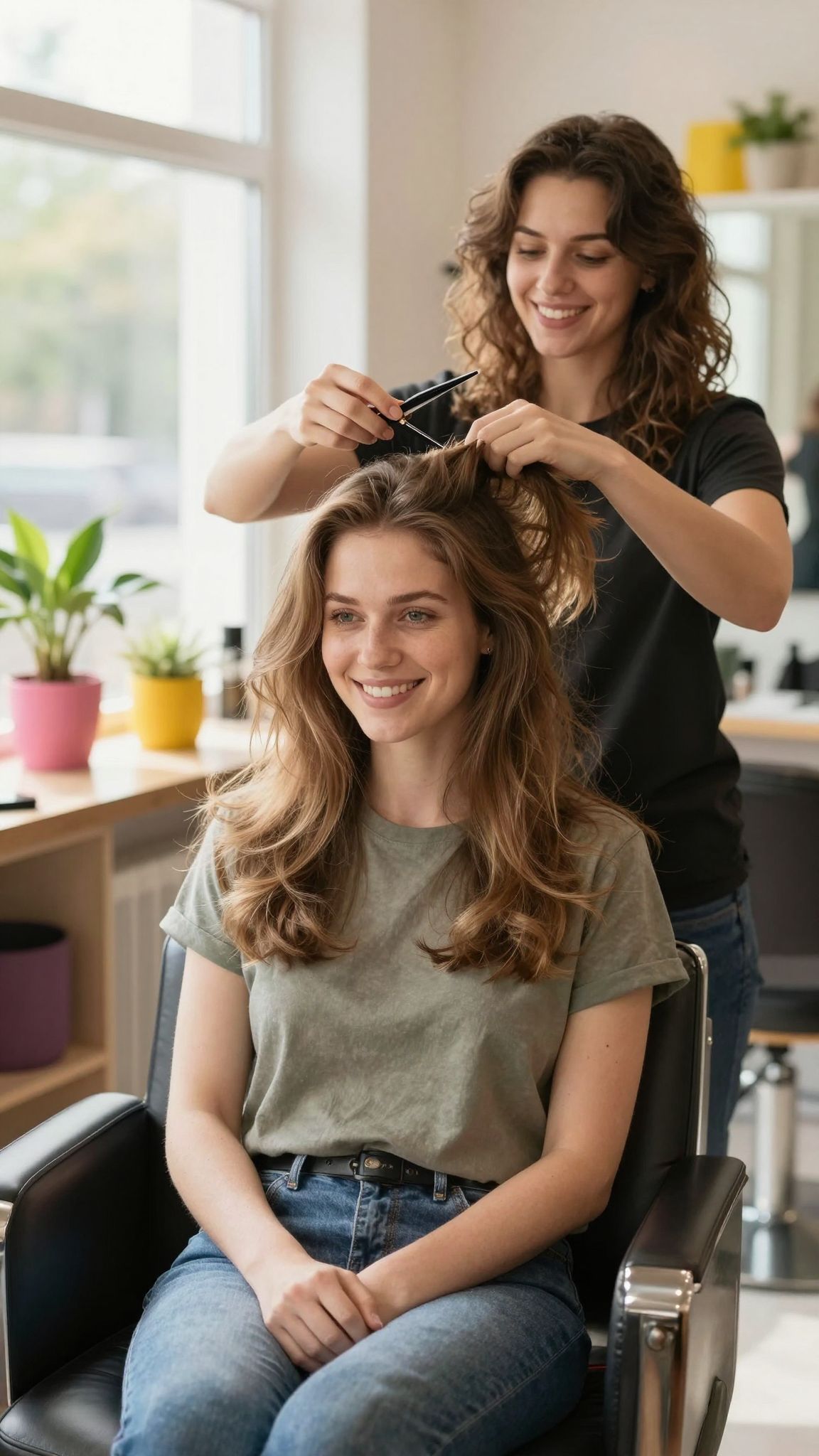 A megfelelő hajvágás fokozhatja a haj dúsabb hatását.