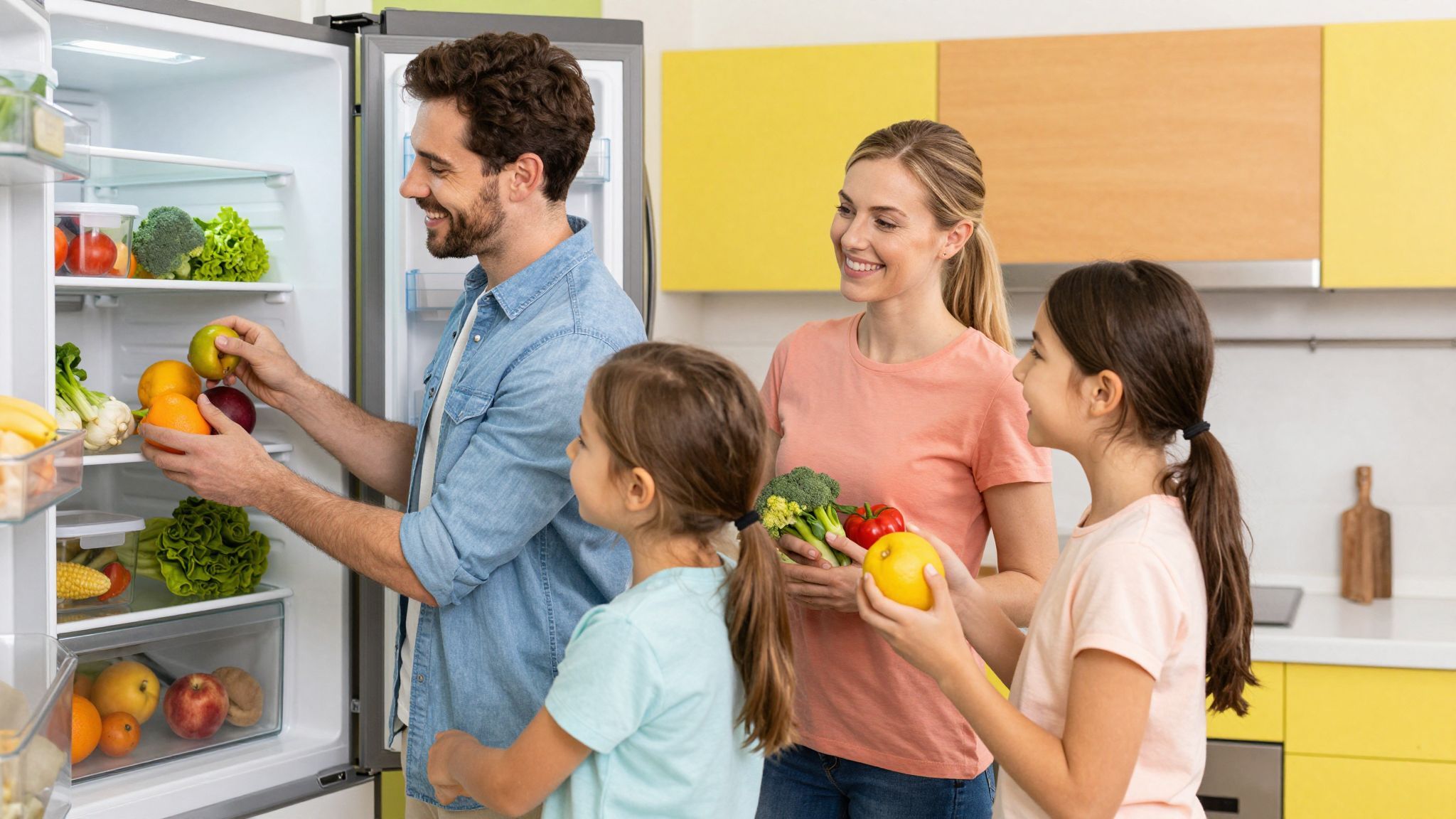 A tudatos hűtőrendszerezés csökkenti a családi élelmiszer-pazarlást.