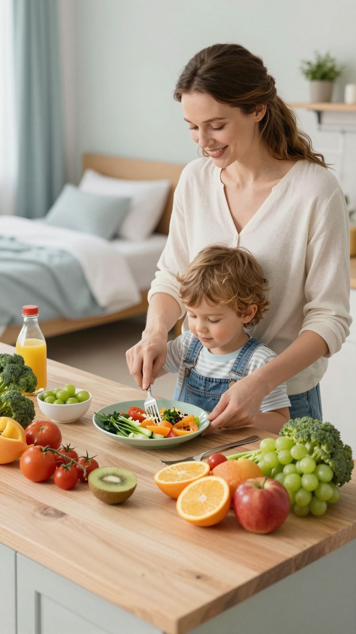 A megfelelő táplálkozás és alvás serkenti a gyermek fejlődését.