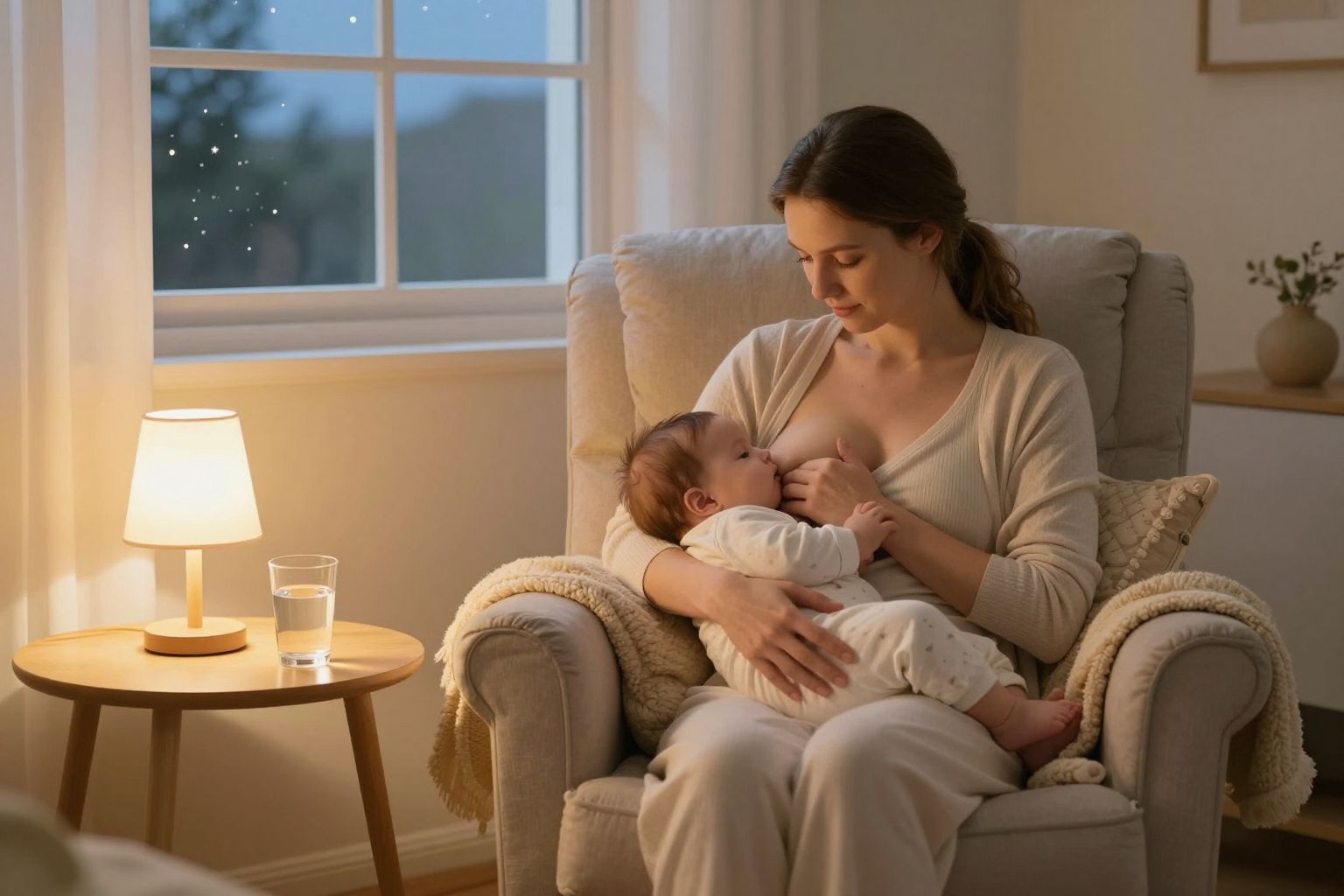 A világos, csendes környezet segíti a szoptatást.