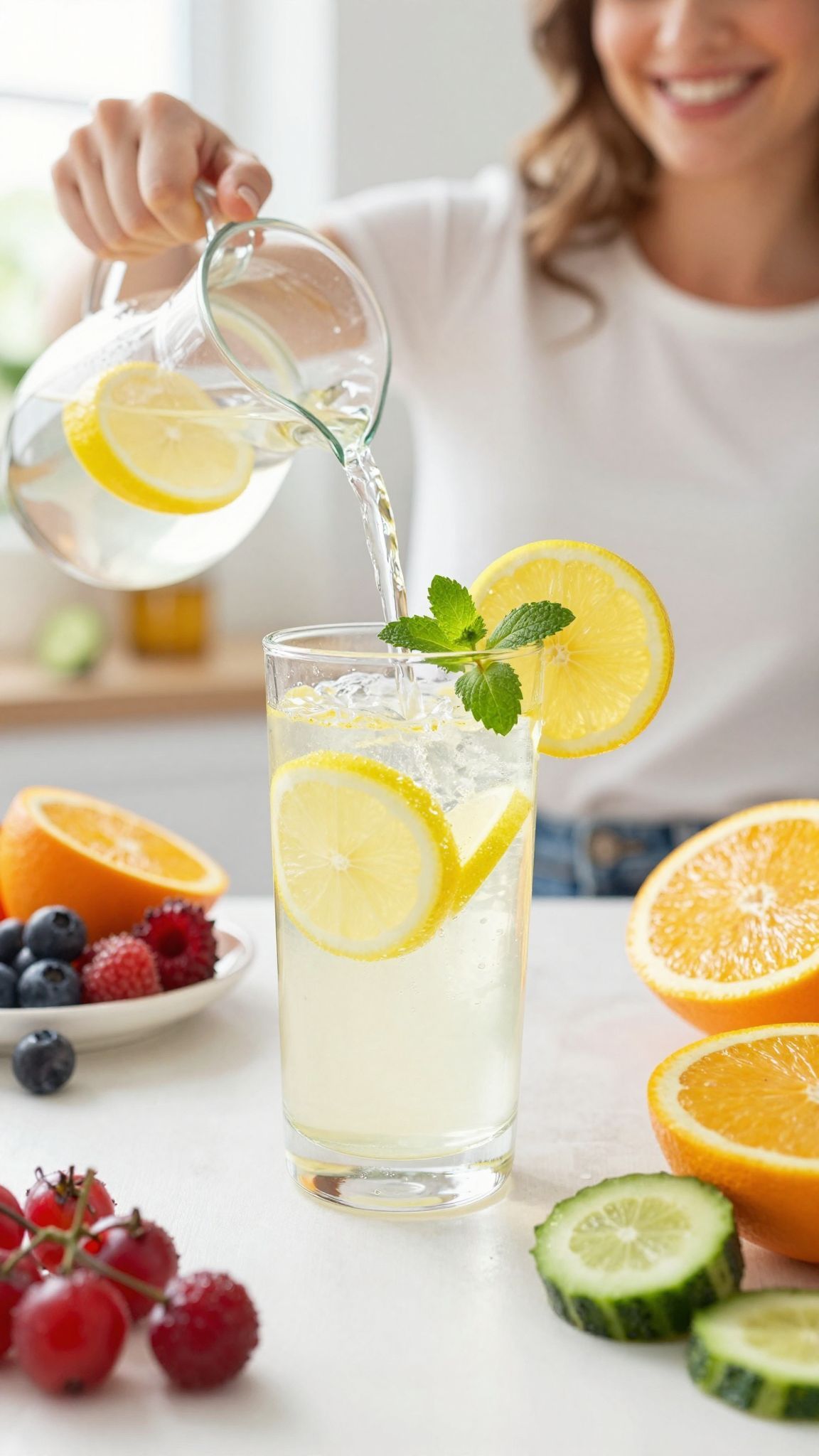 A citromfű frissítő hatása növeli a víz élvezeti értékét.