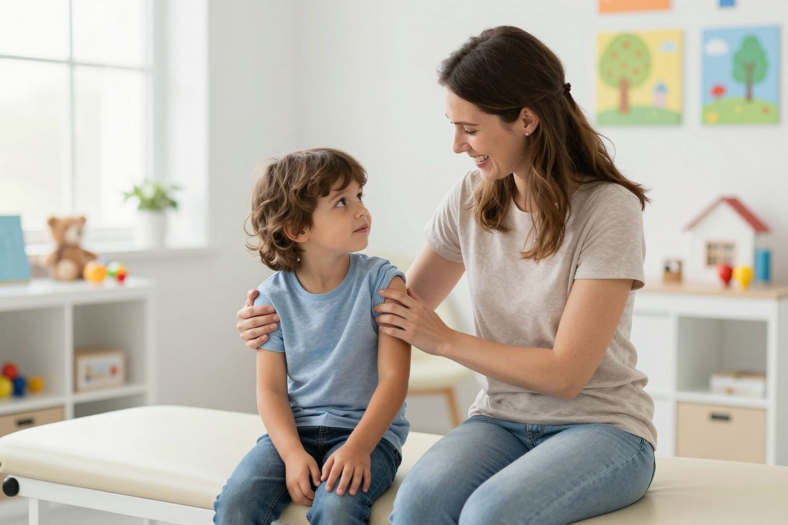 A szülői elvárások csökkentik a gyermek szorongását oltáskor.