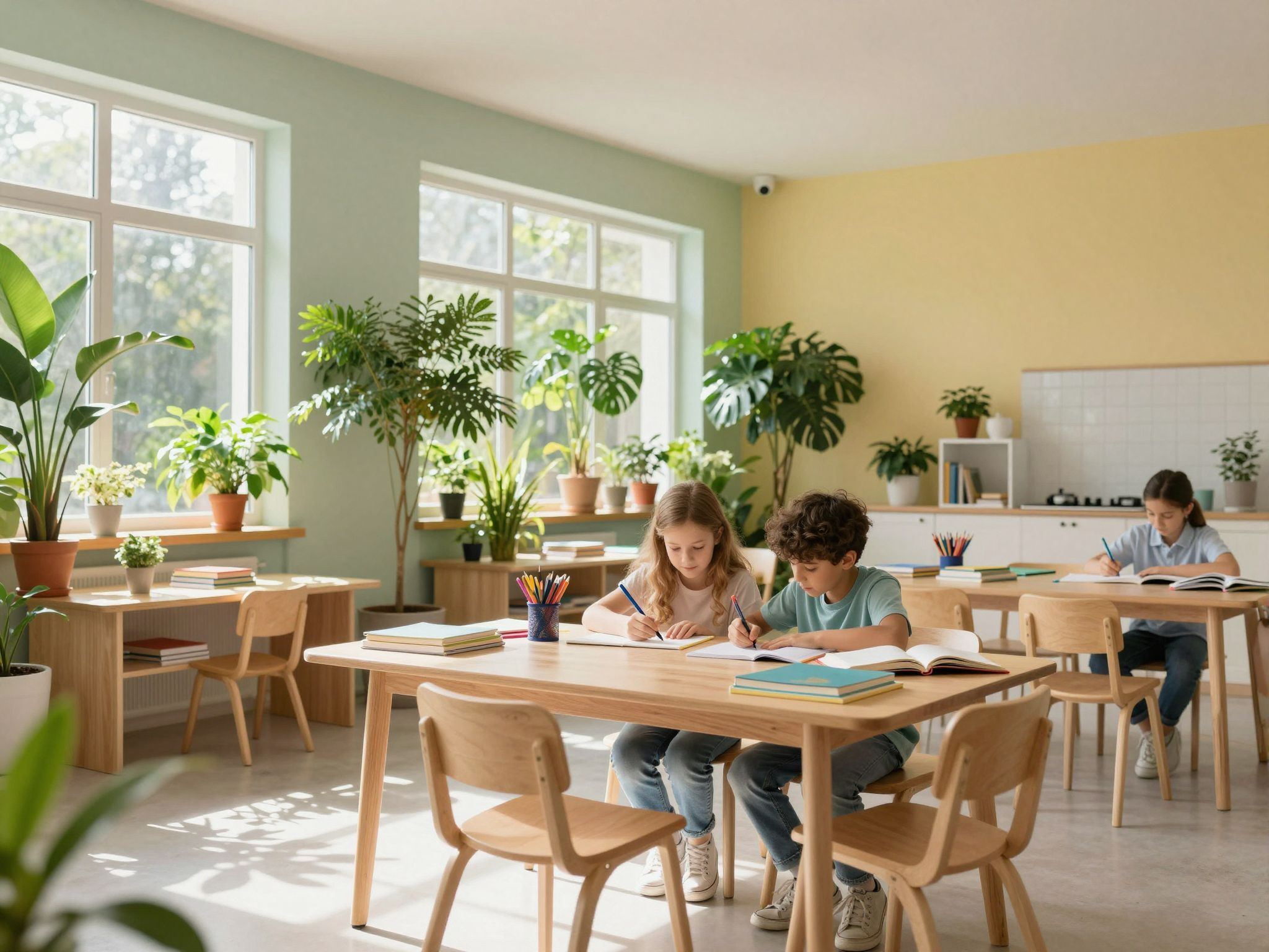 A természetes elemek növelik a kreativitást és fókuszt.