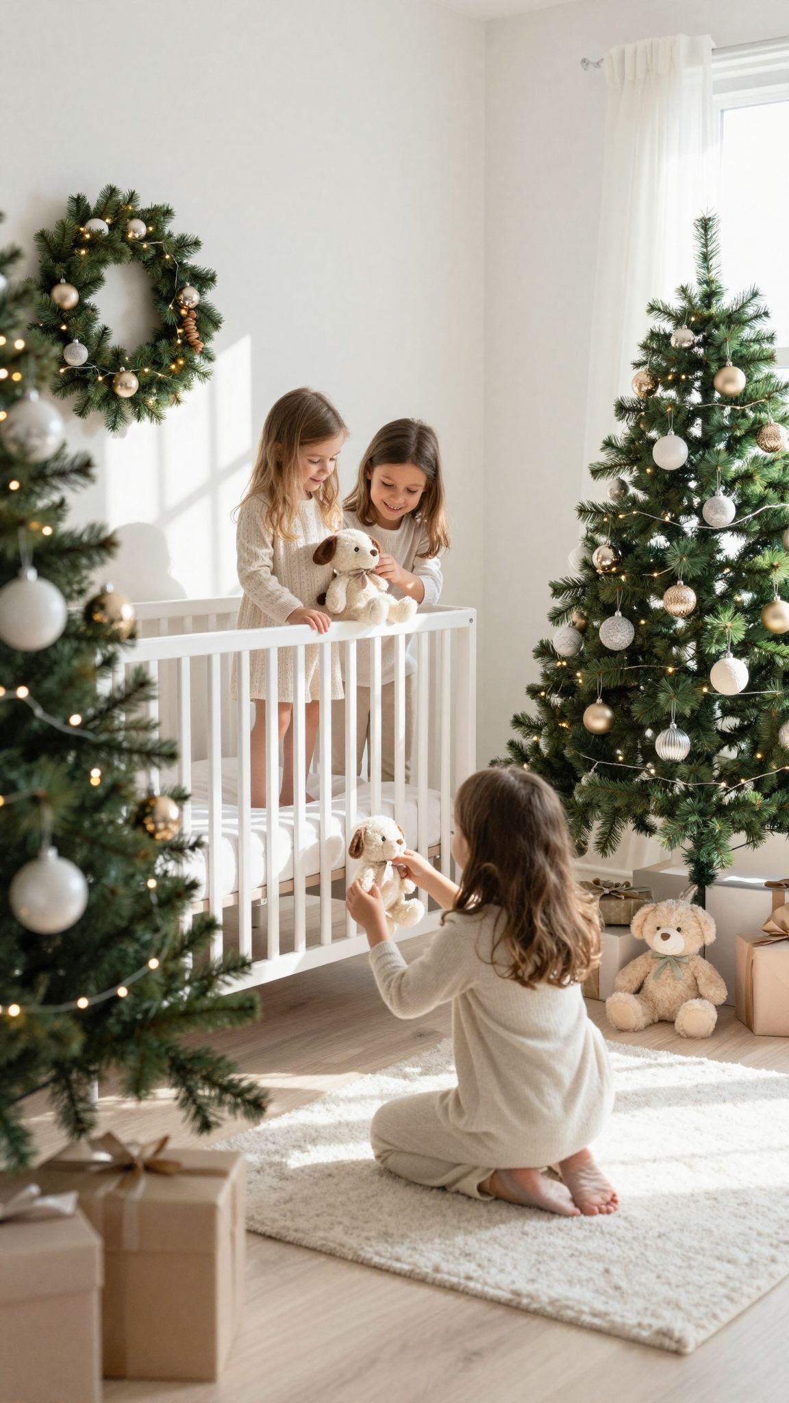 A természetes fények harmonizálják a babaszoba hangulatát.