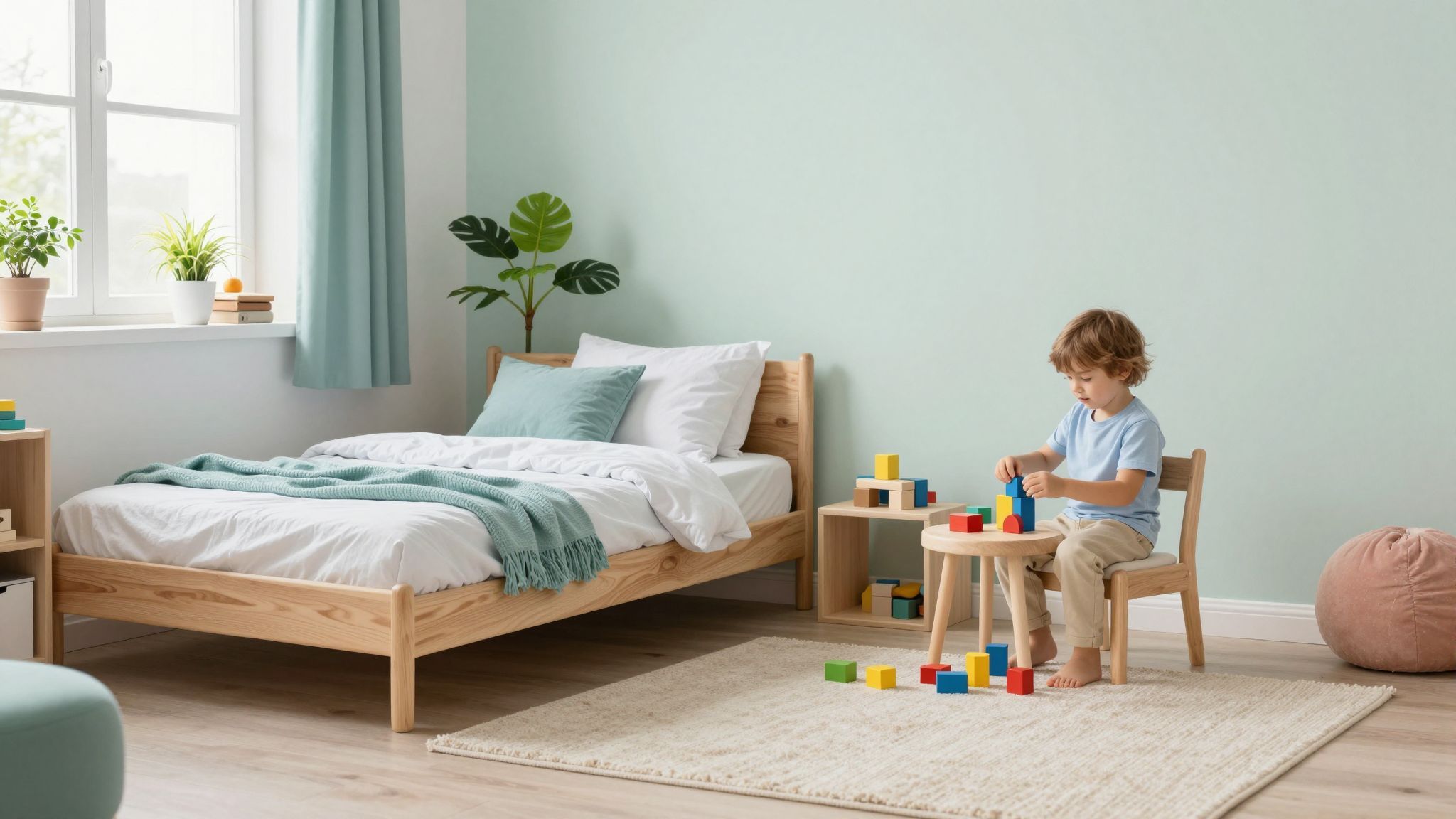 A természetes anyagok harmonizálják a gyerekszoba energiáit.