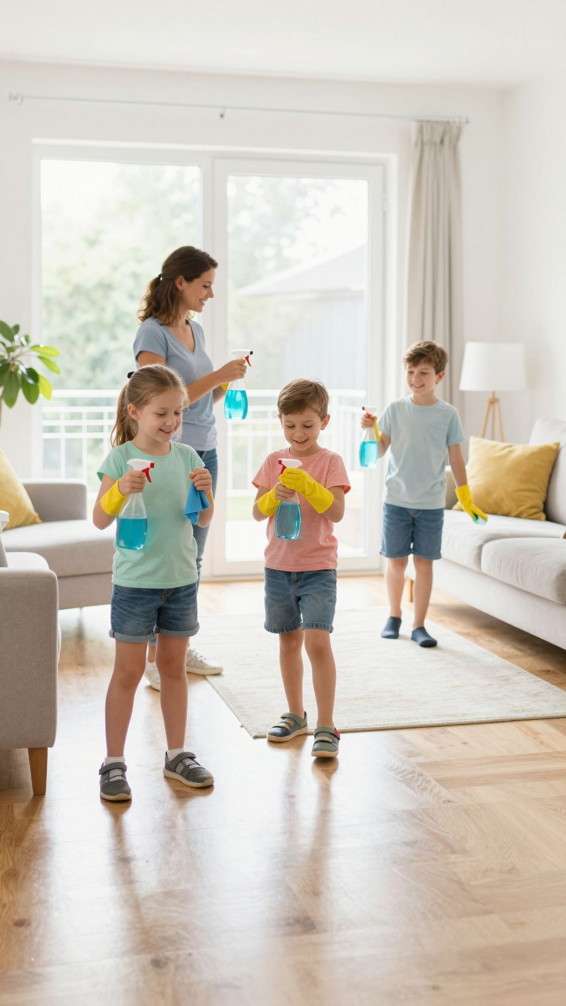 Az ecet hatékonyan tisztítja a padlót és ablakokat.