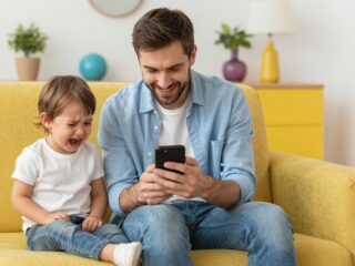 Digitális függőség a szülőknél: A telefon fontosabb, mint a síró gyerek?