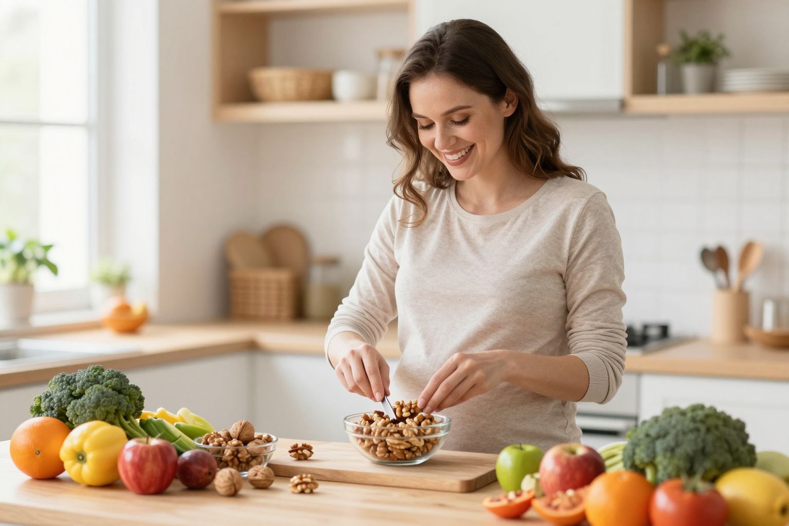 A dió tápanyagtartalma segíti a magzat fejlődését.