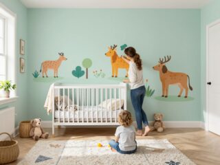 Faldekorációs ötletek a babaszobába: matricák, festés és DIY megoldások egyszerűen
