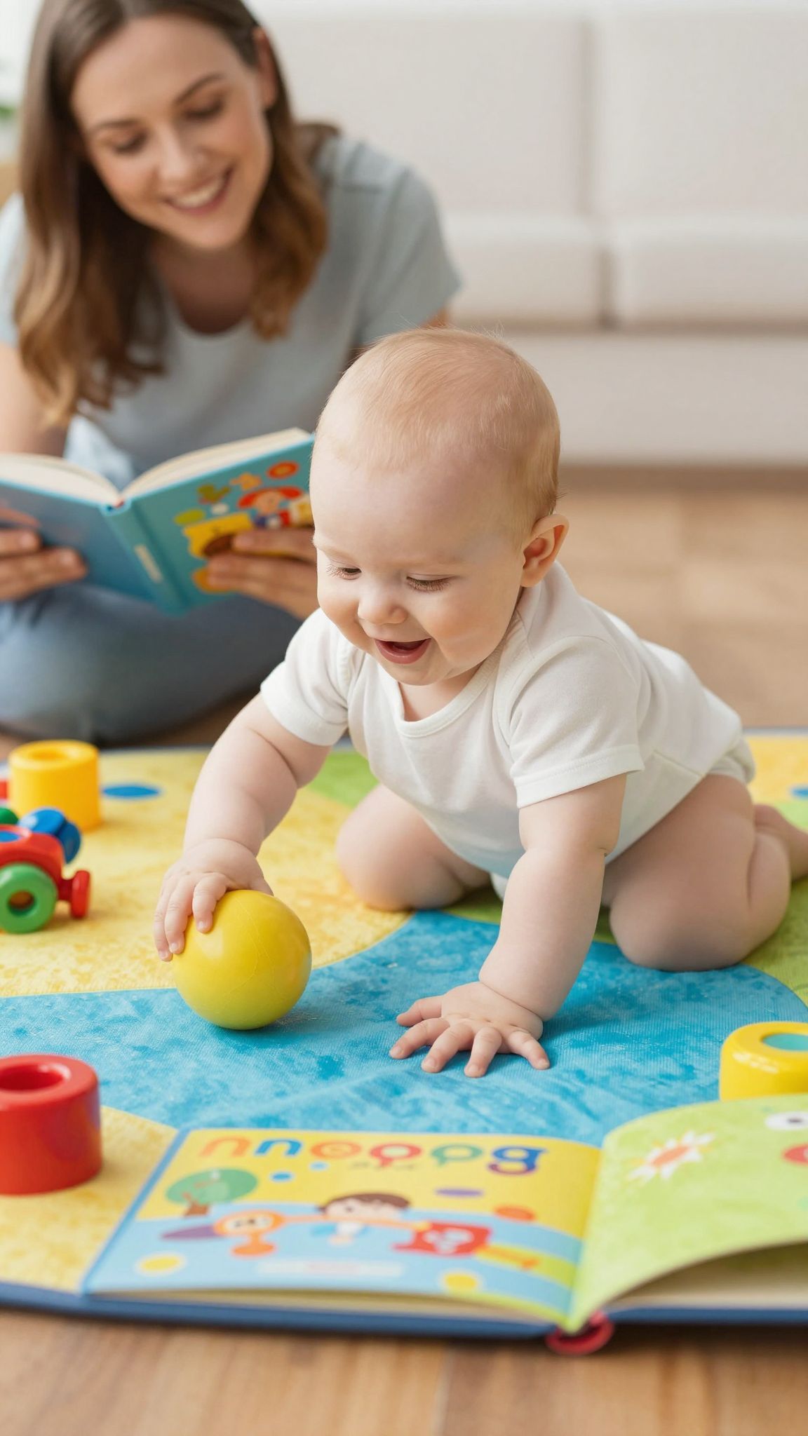 A játék segíti a baba fejlődését és kötődését.