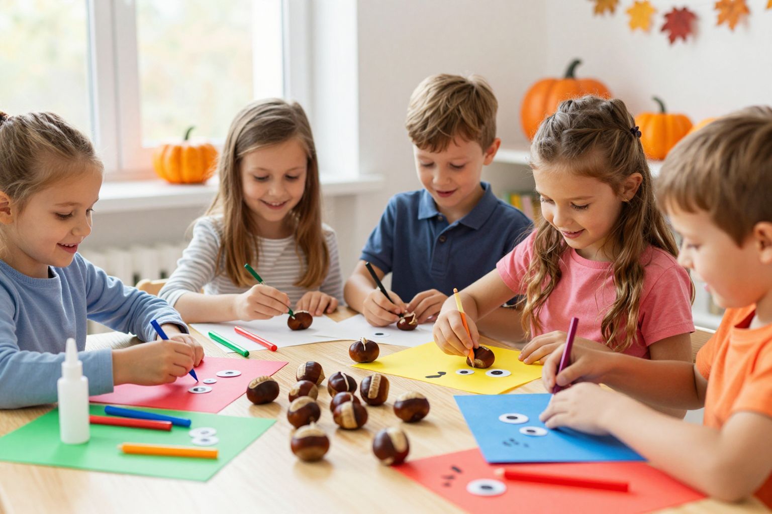 A gesztenyék megtartása érdekében használj ragasztót és fogpiszkálót!