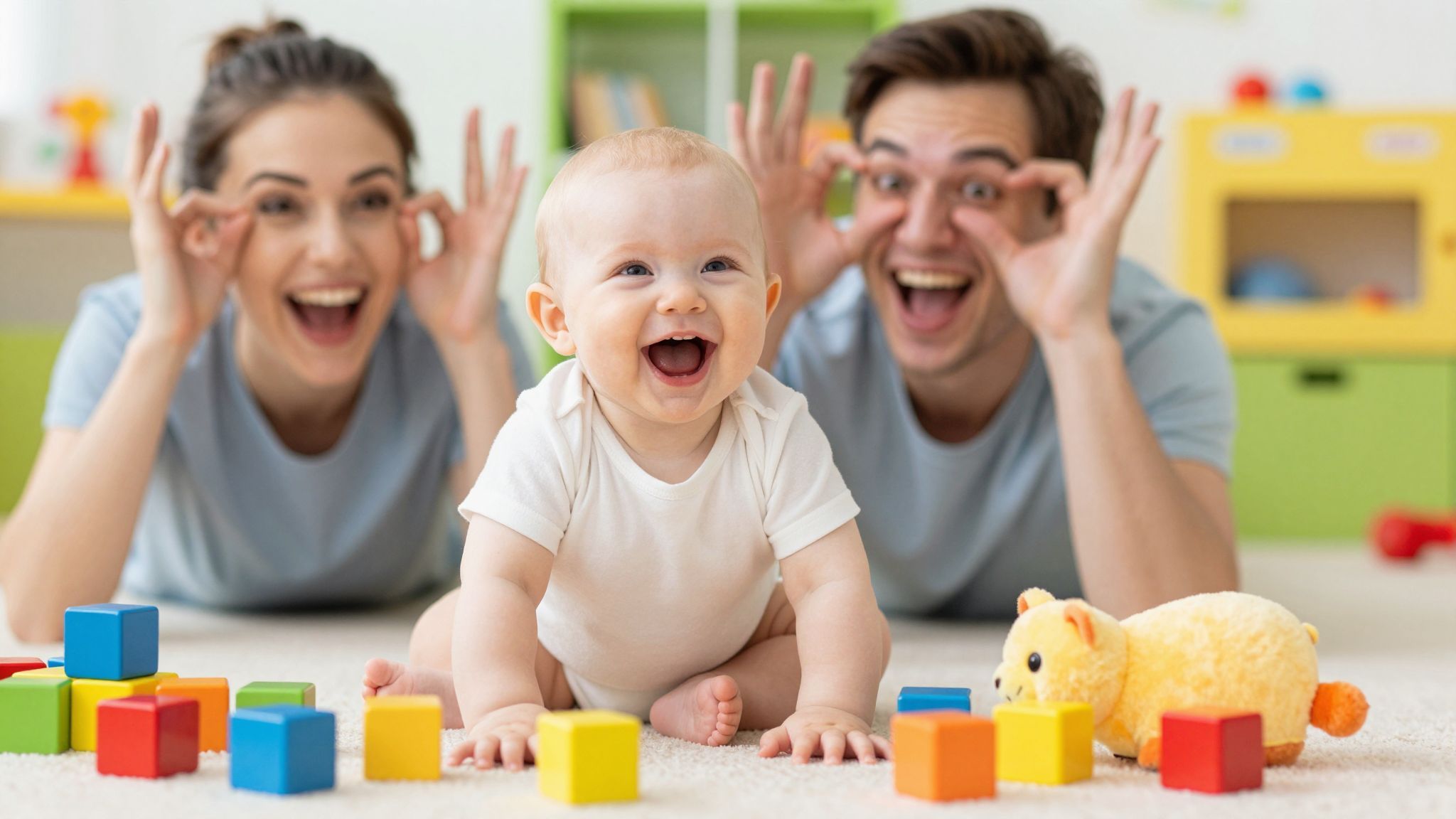 A baba nevetése erősíti a szociális kapcsolatokat.