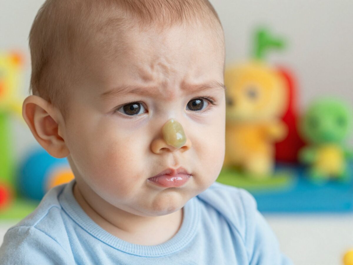 Mit jelent, ha a baba orrváladéka zöldes színű?