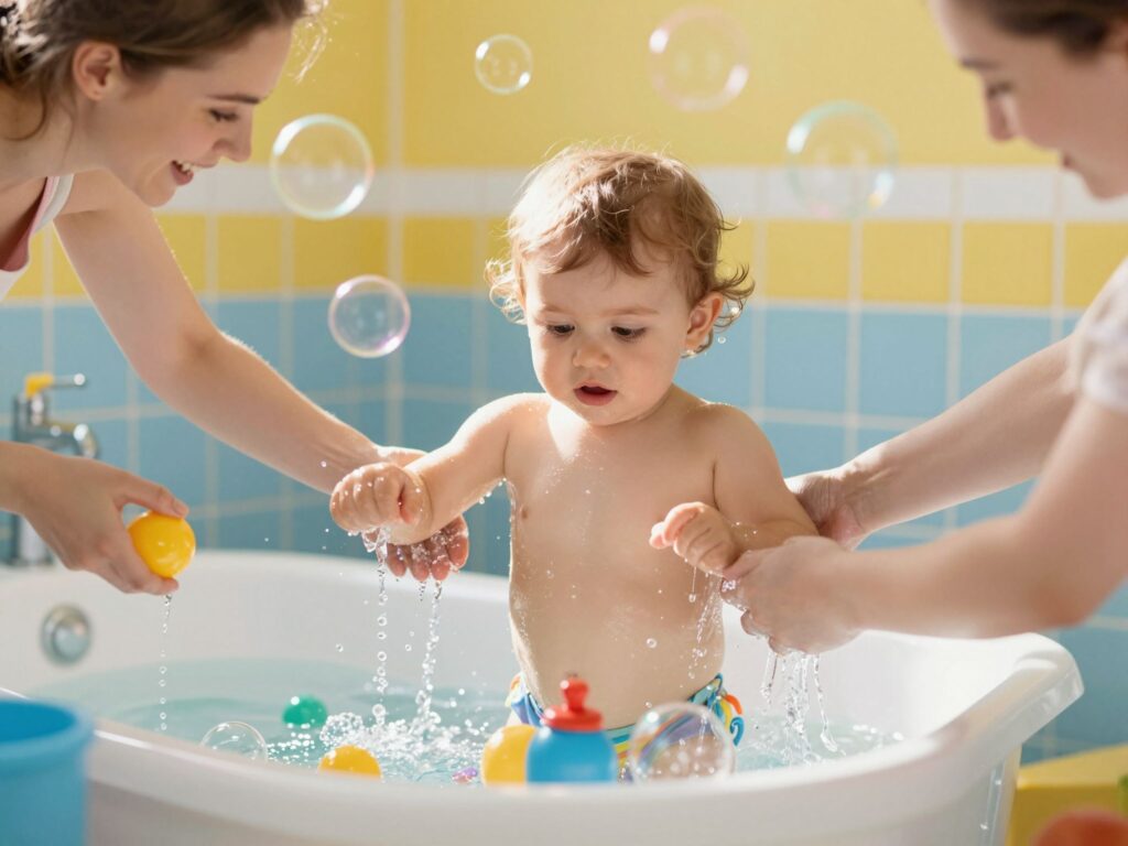 Mit tegyek, ha a babám fél a víztől és utál fürdeni? Játékos megoldások