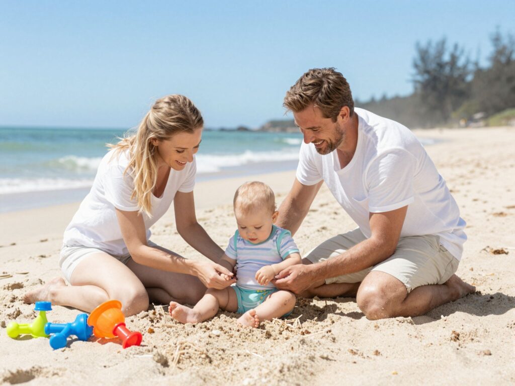 Nyári tippek: mire figyelj, ha pici babával mész a strandra?