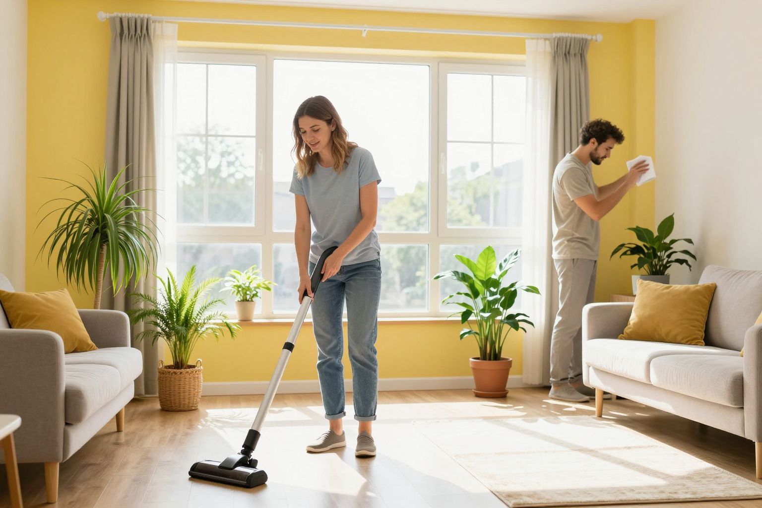 A rendszeres porszívózás csökkenti a pollen mennyiségét.