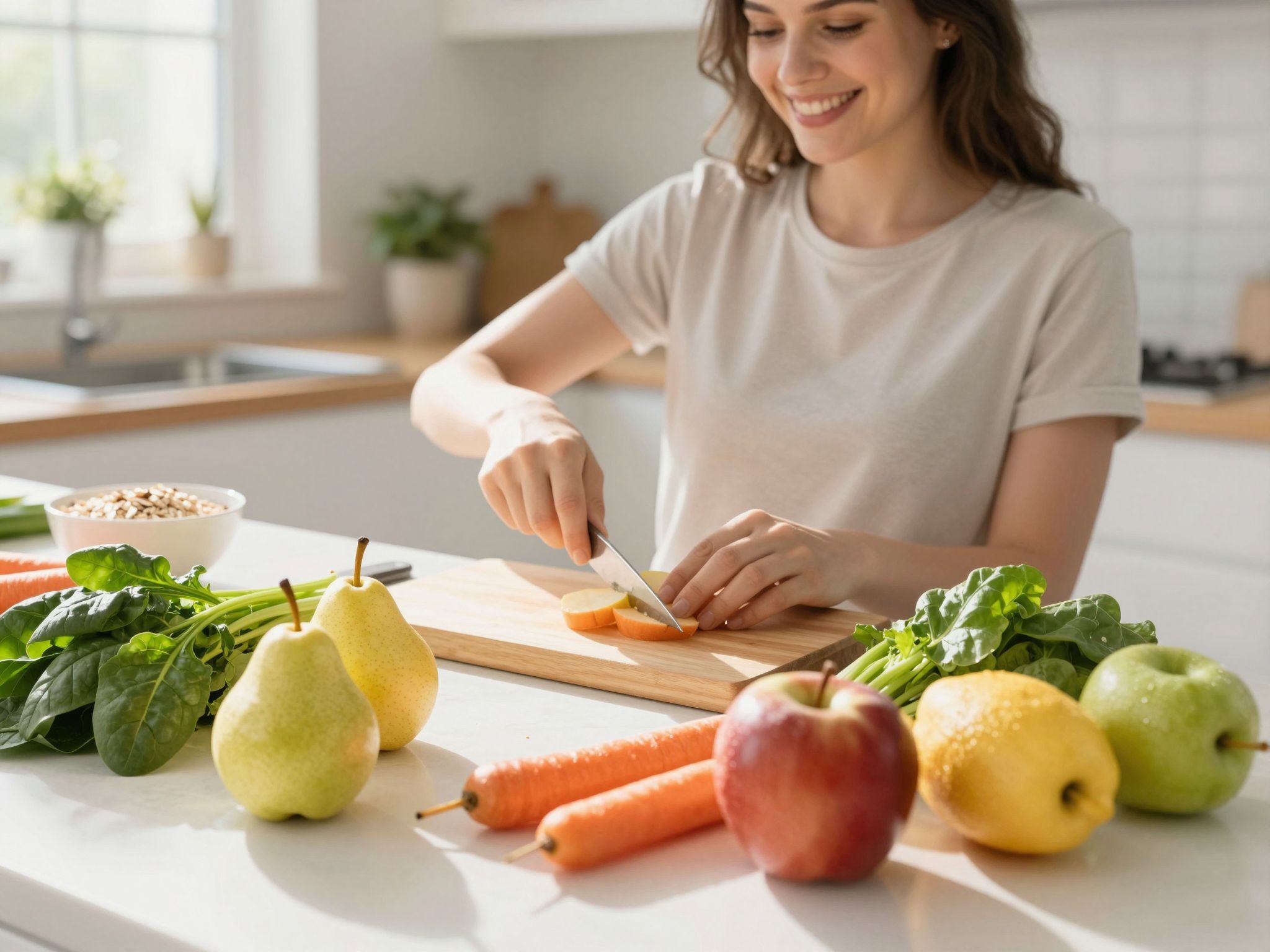 Az alma és a joghurt segítik az emésztést.