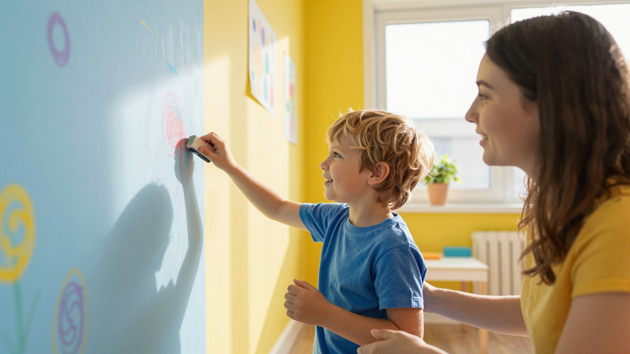 A dörzsölés hatékonyan távolítja el a zsírkrétát.