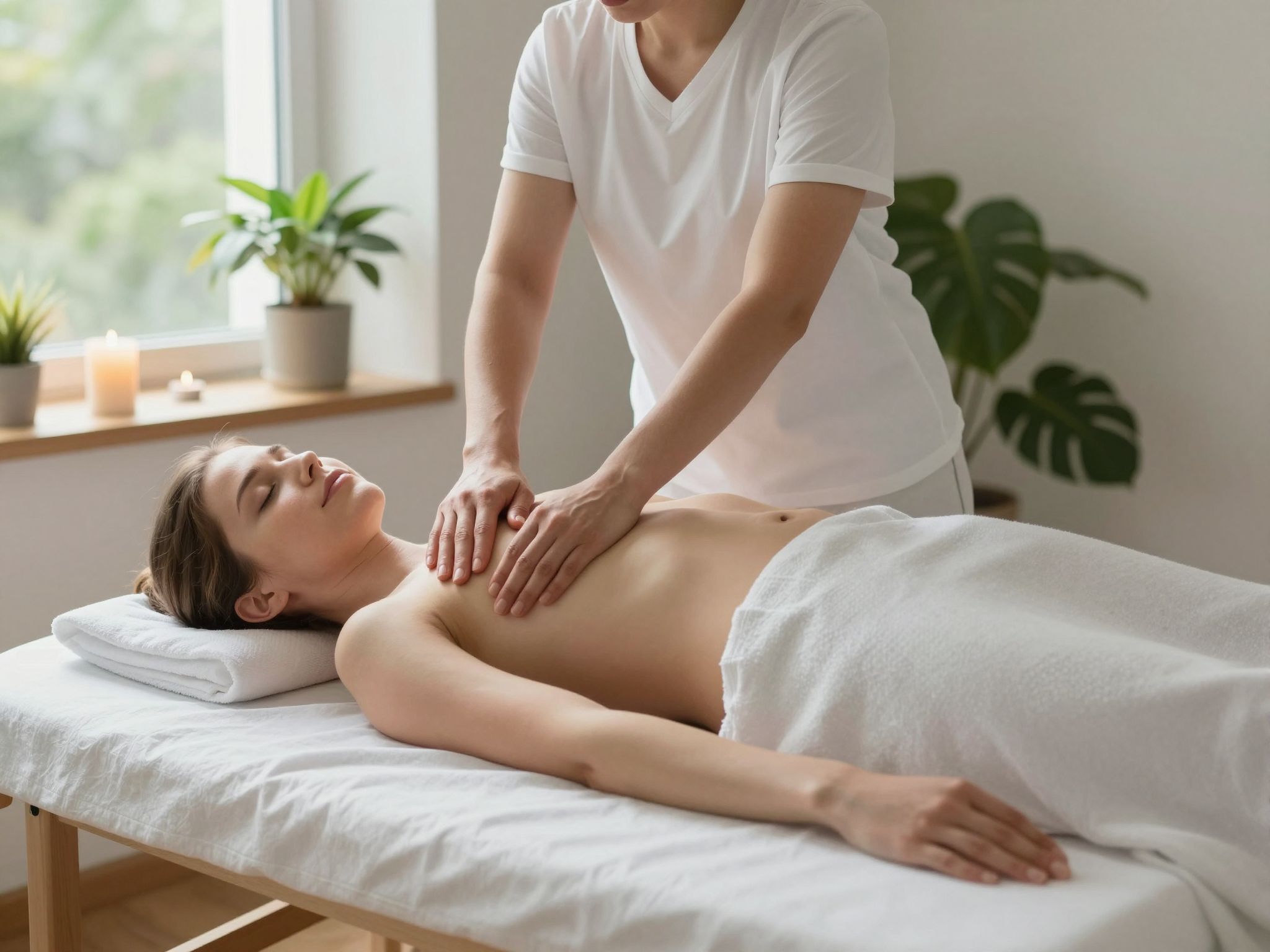 A masszázs csökkenti a stresszt és fokozza a jólétet.