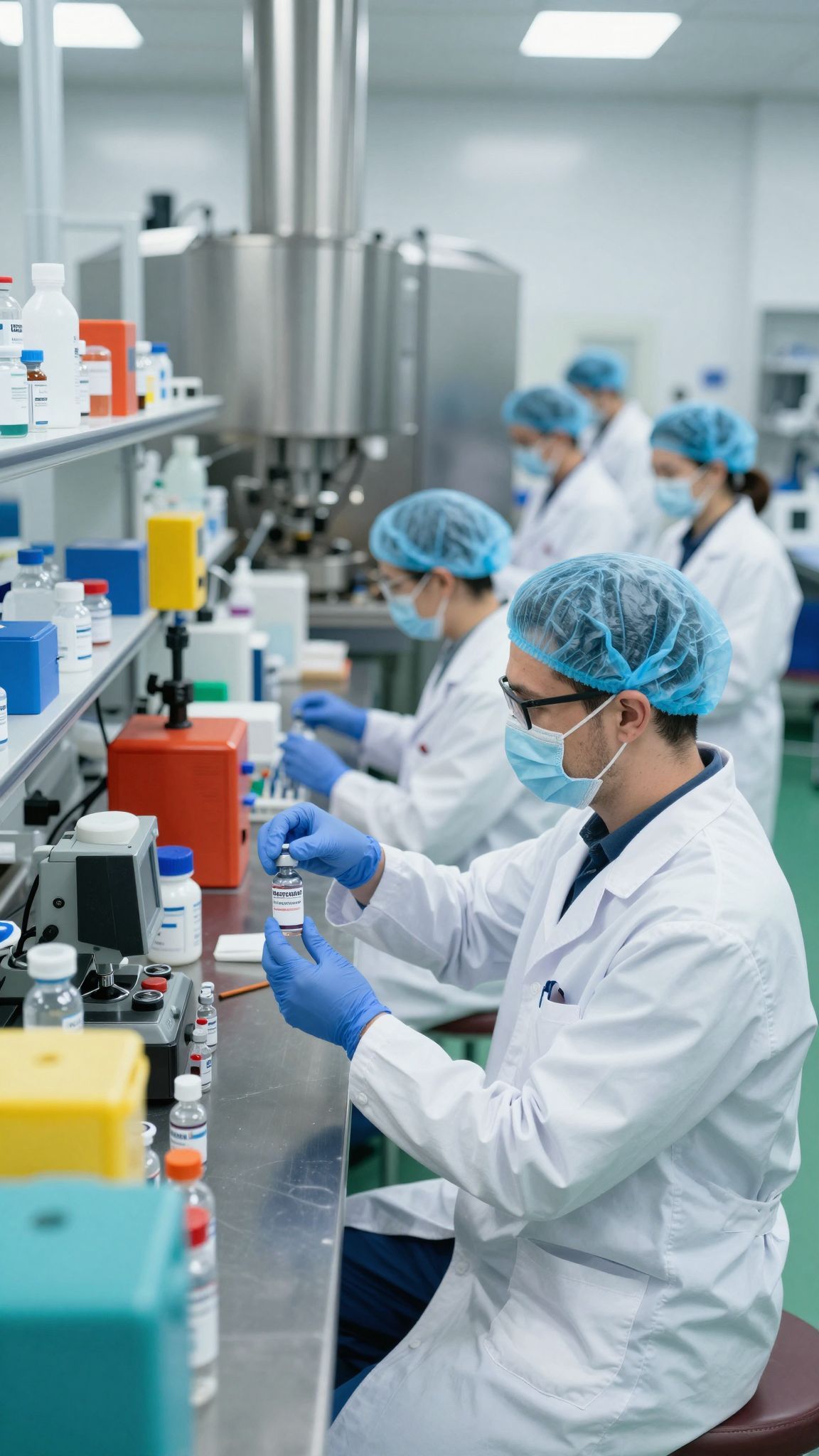 A minőségellenőrzés kulcsfontosságú a vakcinagyártás során.