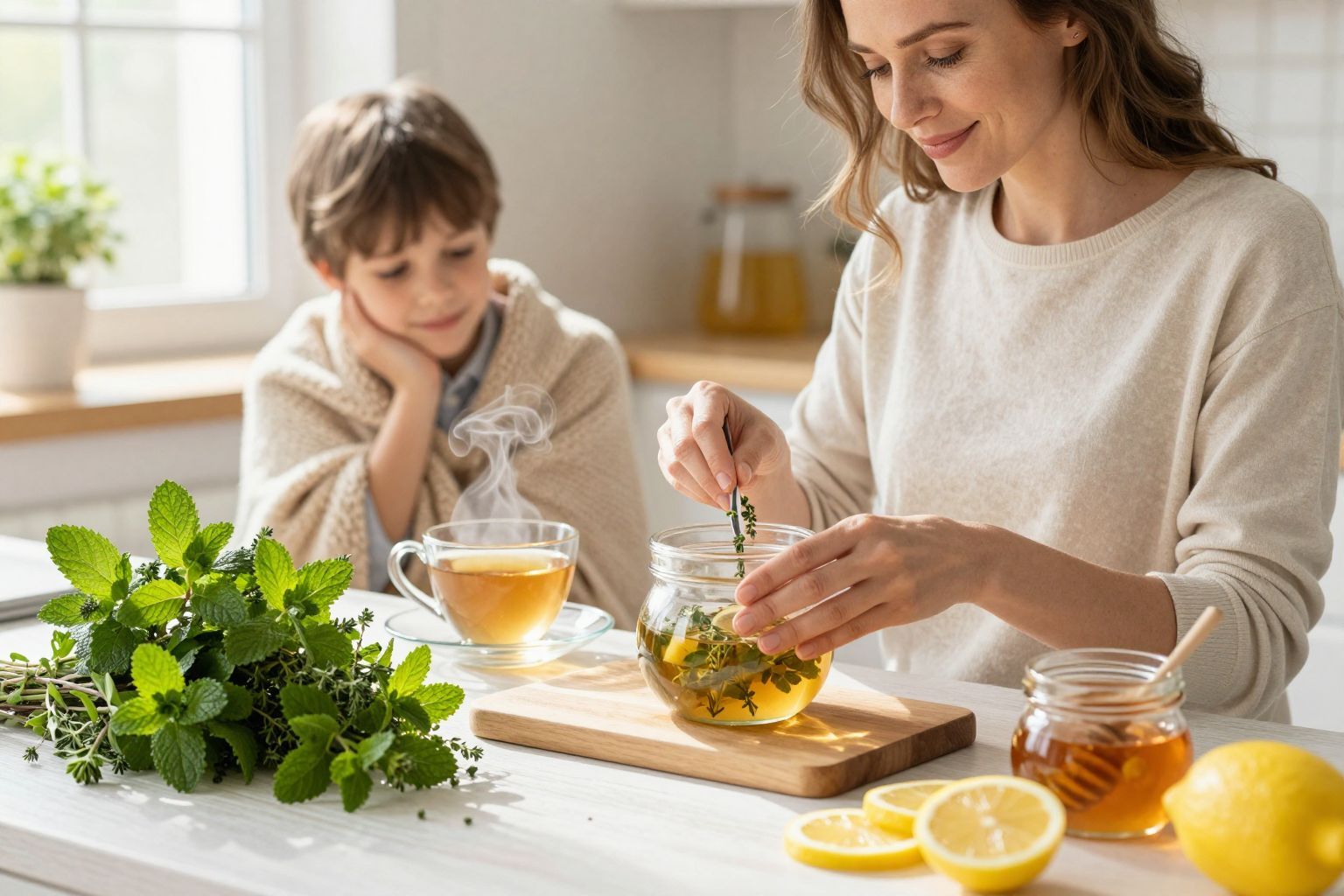 A gyömbér tea erősíti az immunrendszert nátha alatt.