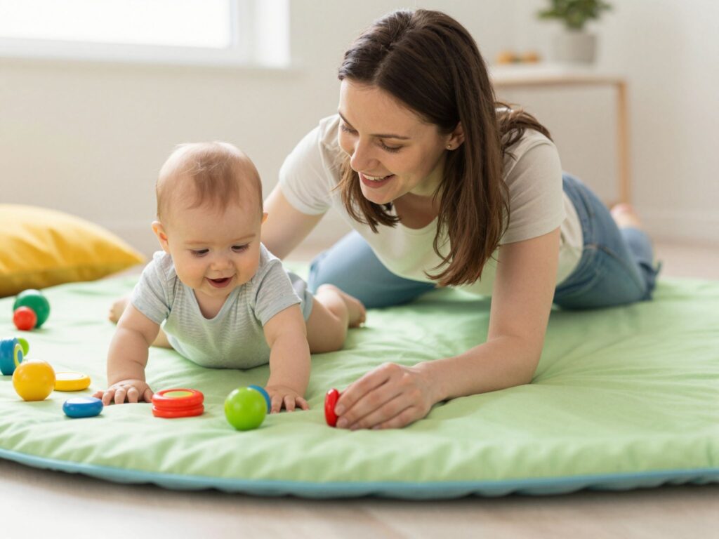 A hason fekvés, vagyis a „tummy time” fontossága a baba mozgásfejlődésében