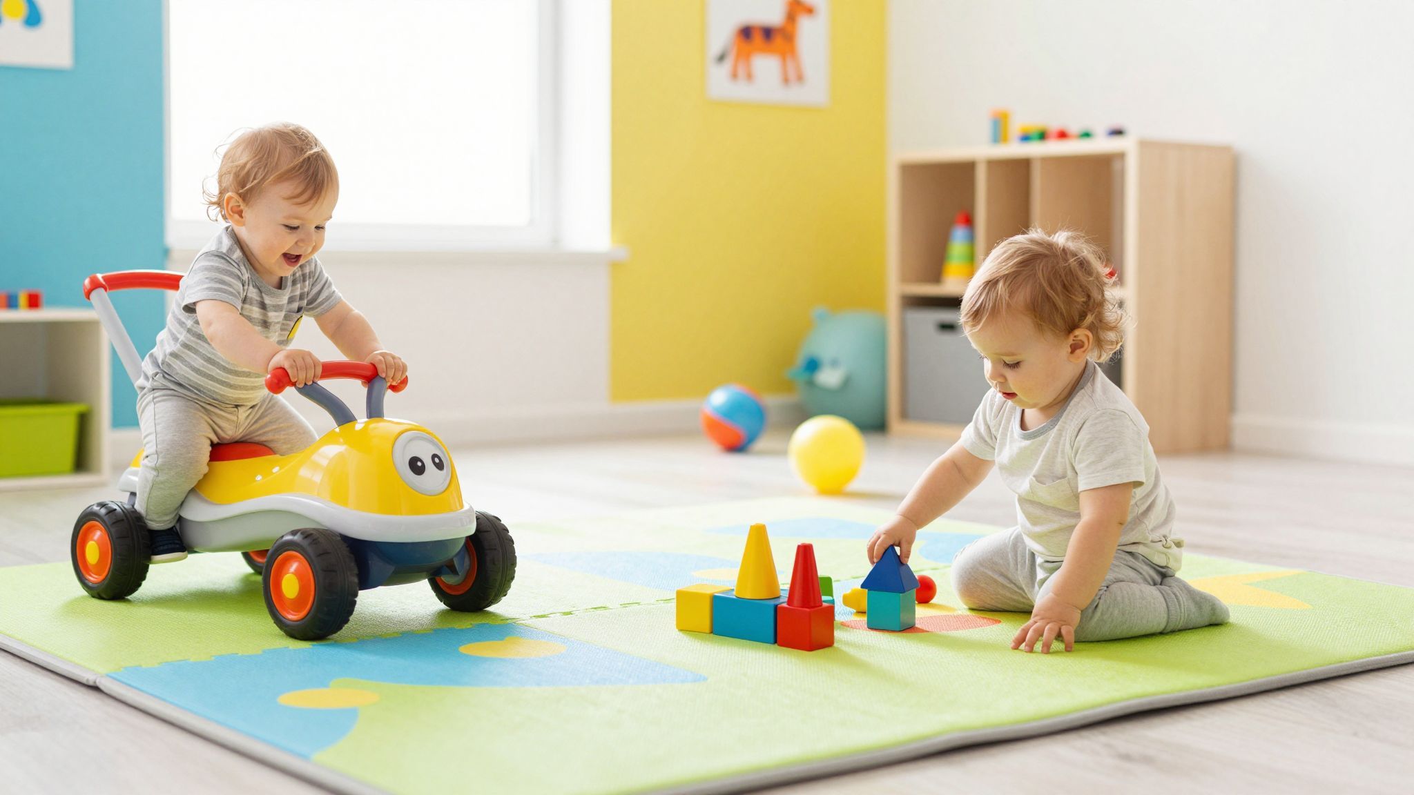 A színes járássegítők motiválják a gyermekek tanulását.