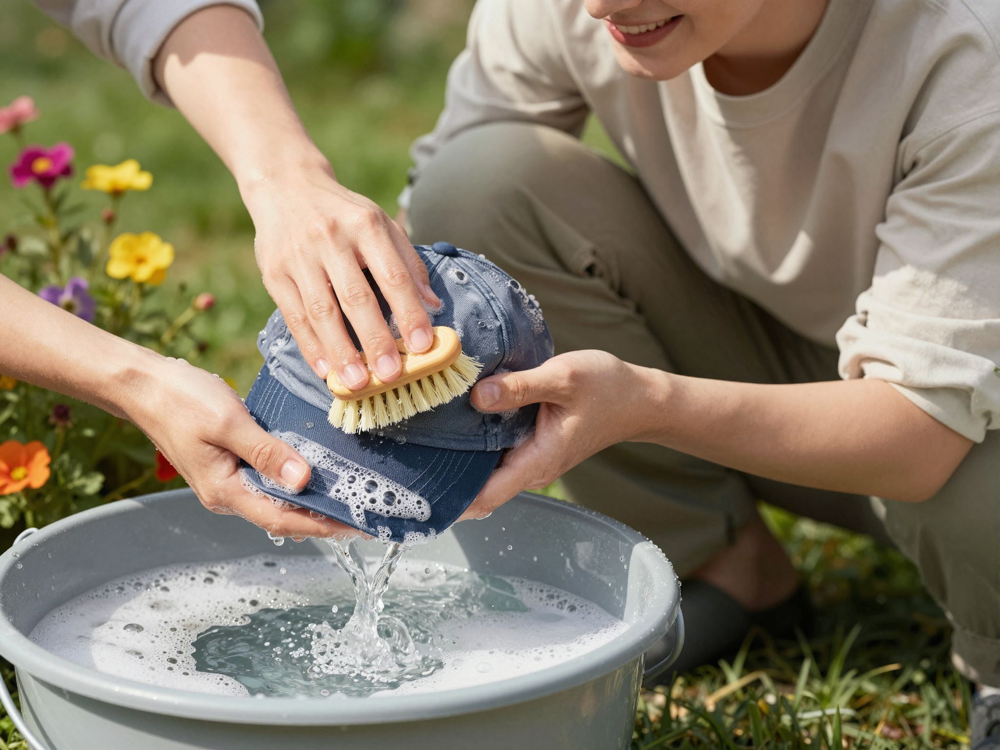 A kézi mosás megőrzi a sapka formáját és színét.
