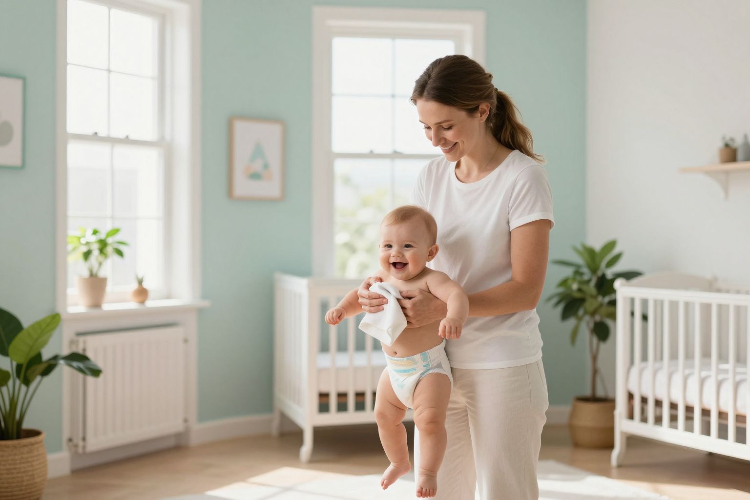 A rendszeres szellőztetés segíti a pelenkakiütés megelőzését.