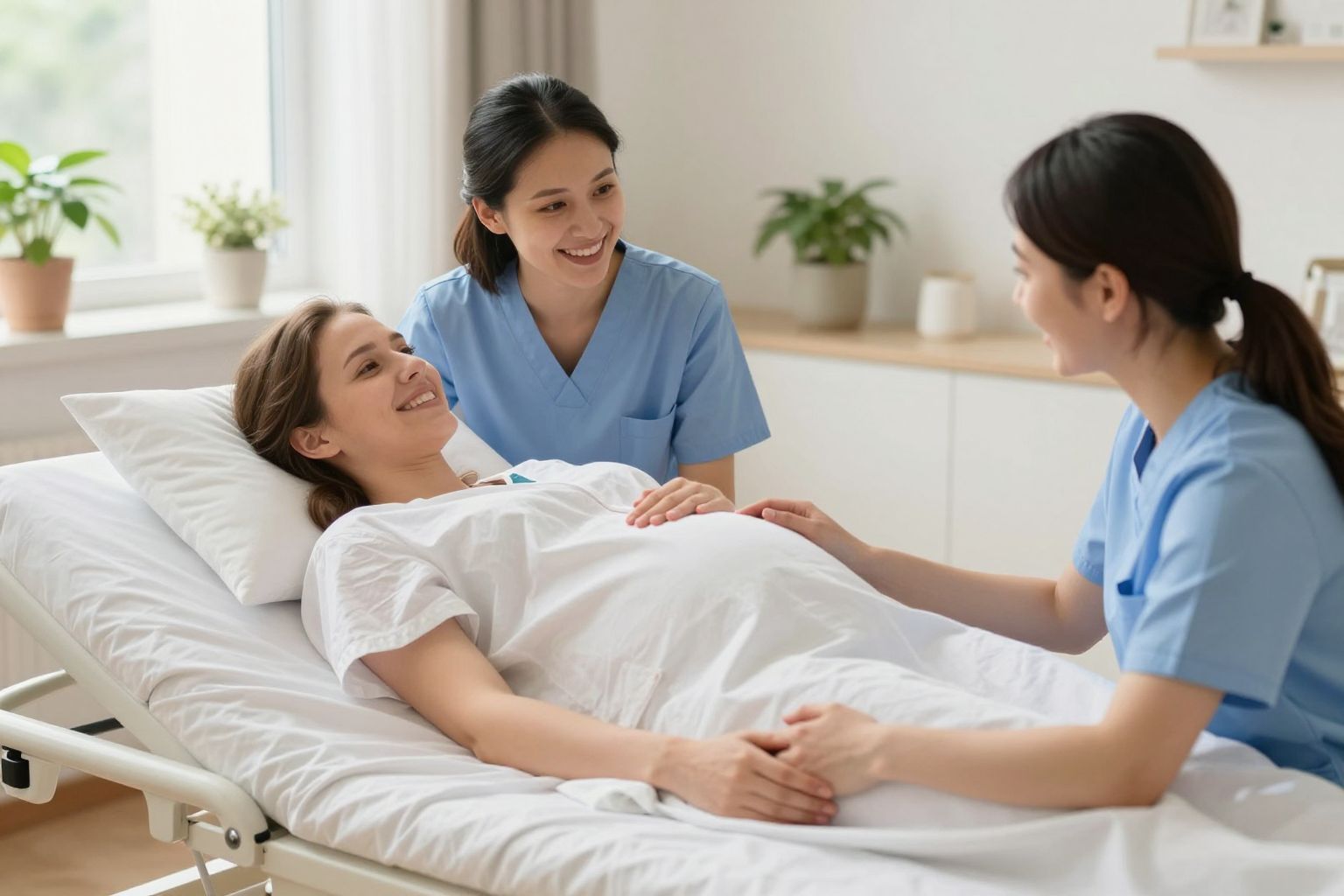 A pozícióváltás csökkenti a fájdalmat vajúdás közben.